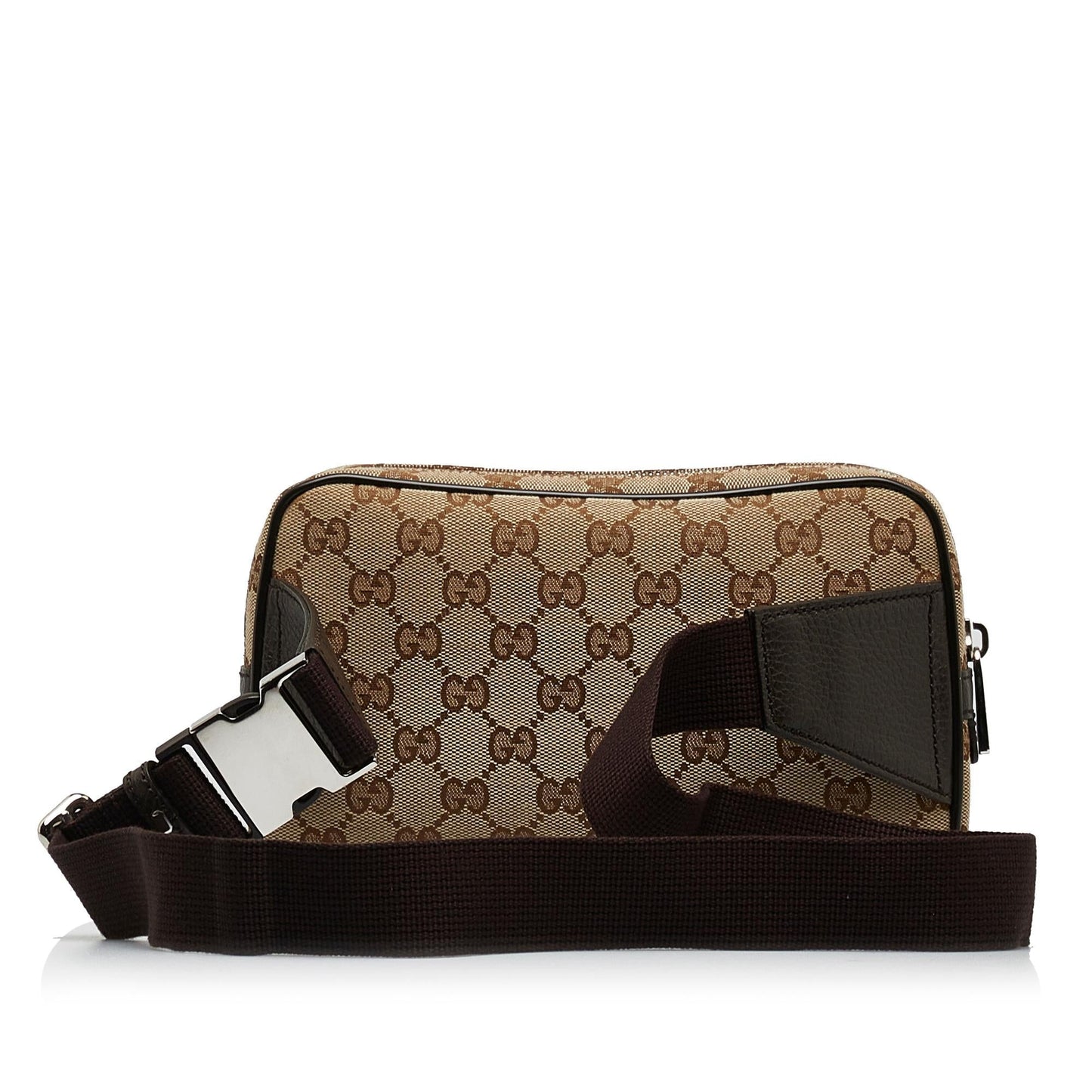 Gucci GG Belt SHG-h8yGz4 Canvas Calf Brown Accessory