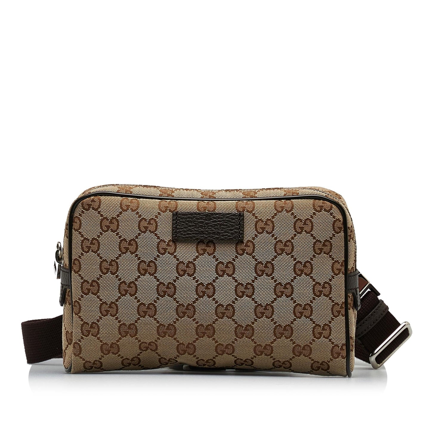 Gucci GG Belt SHG-h8yGz4 Canvas Calf Brown Accessory