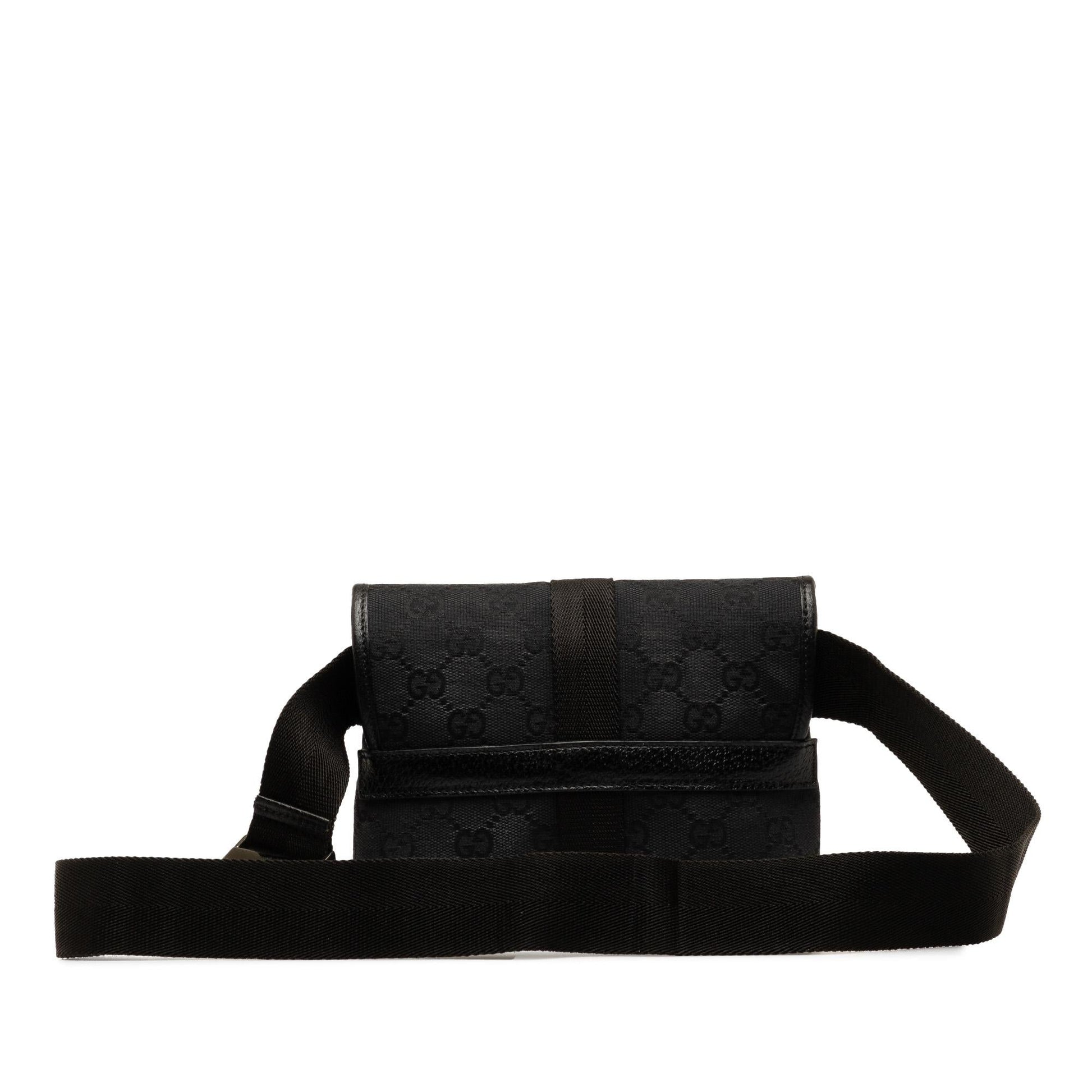 Gucci GG Belt SHG-H6MAgS Canvas Black Accessory