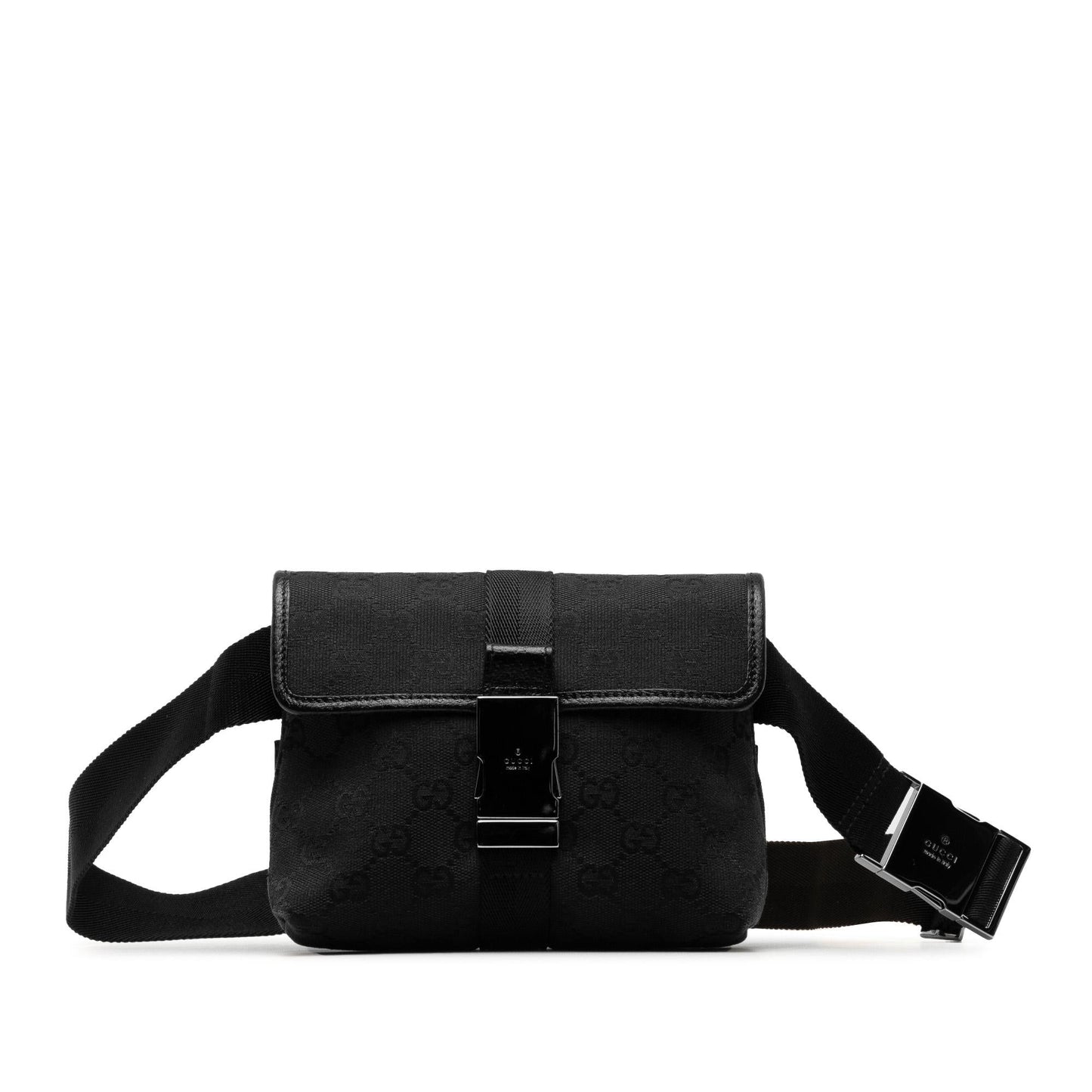 Gucci GG Belt SHG-H6MAgS Canvas Black Accessory