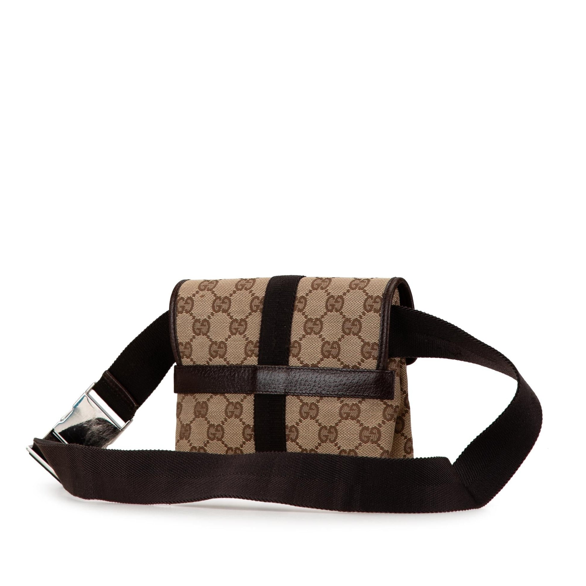 Gucci GG Belt SHG-6uYDX9 Canvas Brown Accessory