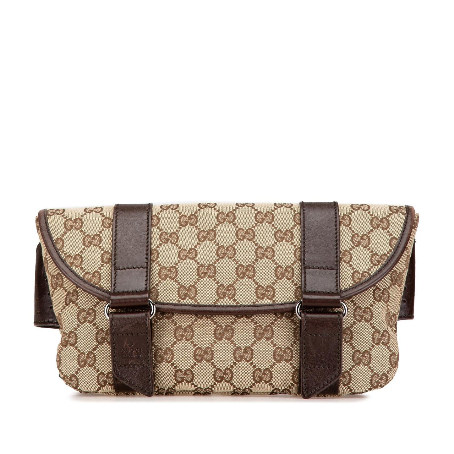 Gucci GG Belt SHG-11BTpY Canvas Calf Brown Accessory