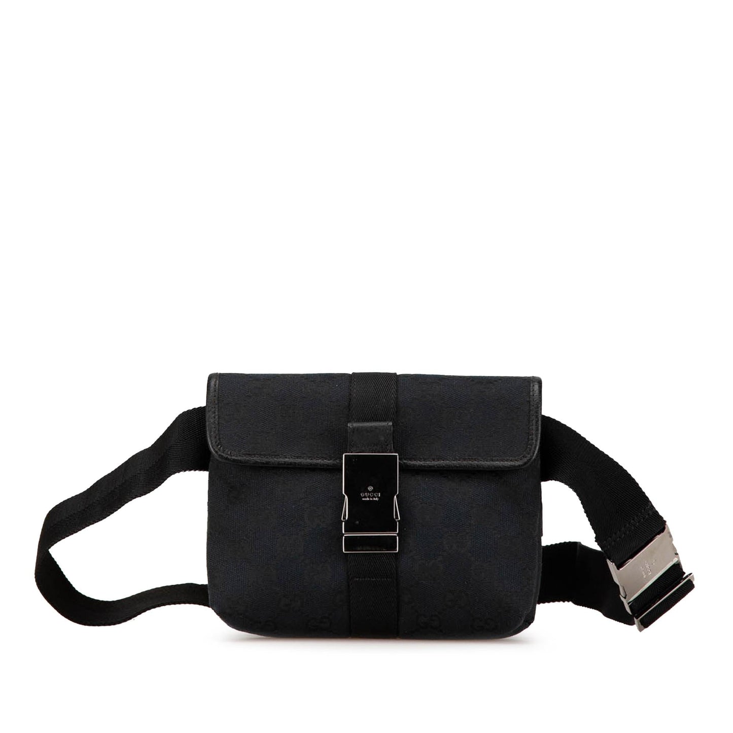 Gucci GG Belt Canvas Calf Black Accessory Bag 1