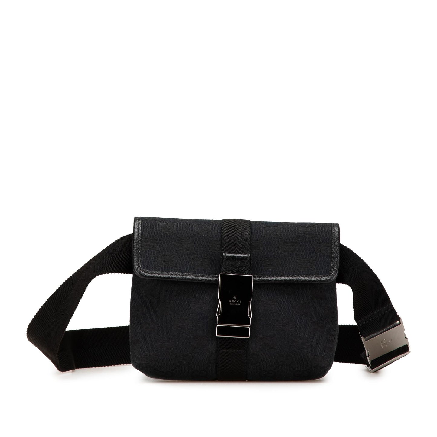 Gucci GG Belt Canvas Calf Black Accessory Bag 7