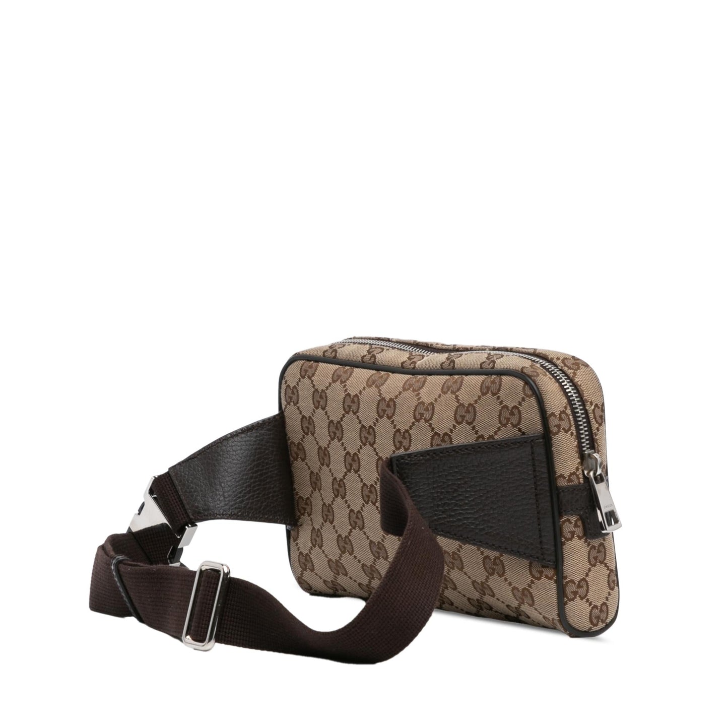 Gucci GG Belt Canvas Calf Brown Accessory Bag 9