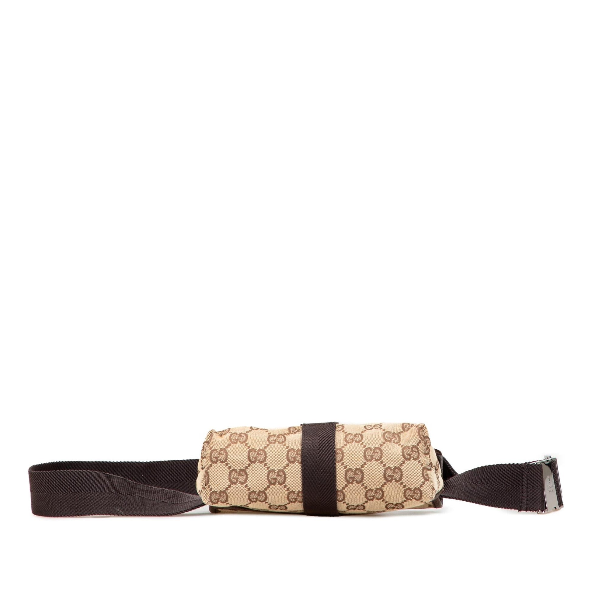 Gucci GG Belt Canvas Brown Accessory