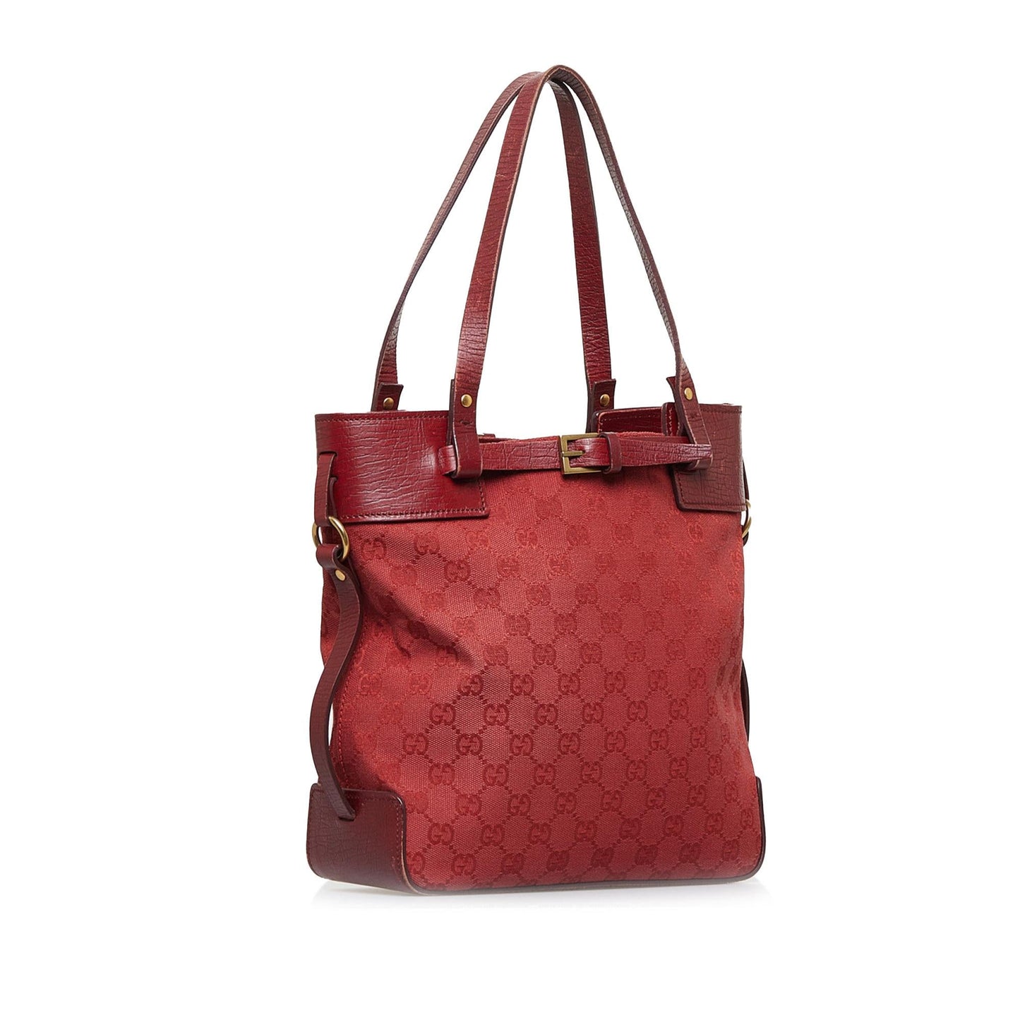 Gucci GG Belt SHG-RoMOGQ Canvas Red Accessory