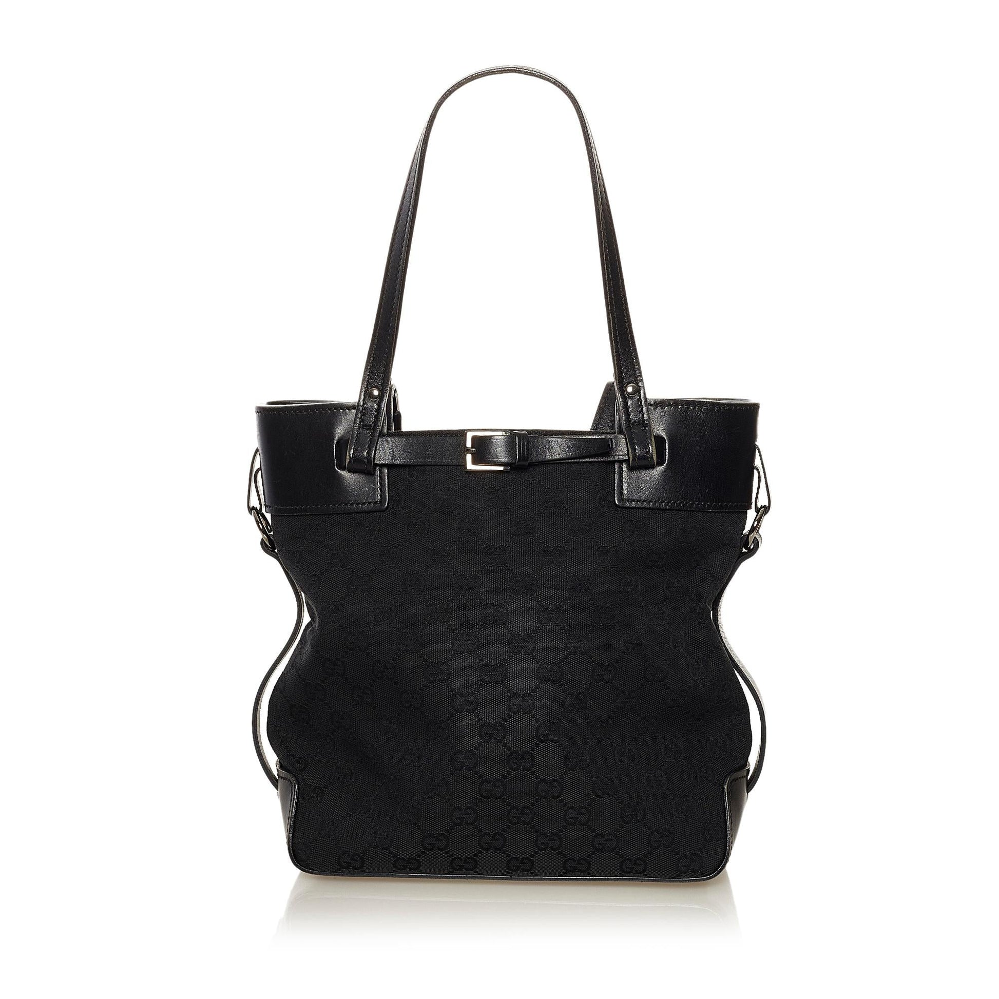 Gucci GG Belt SHG Canvas Black Accessory