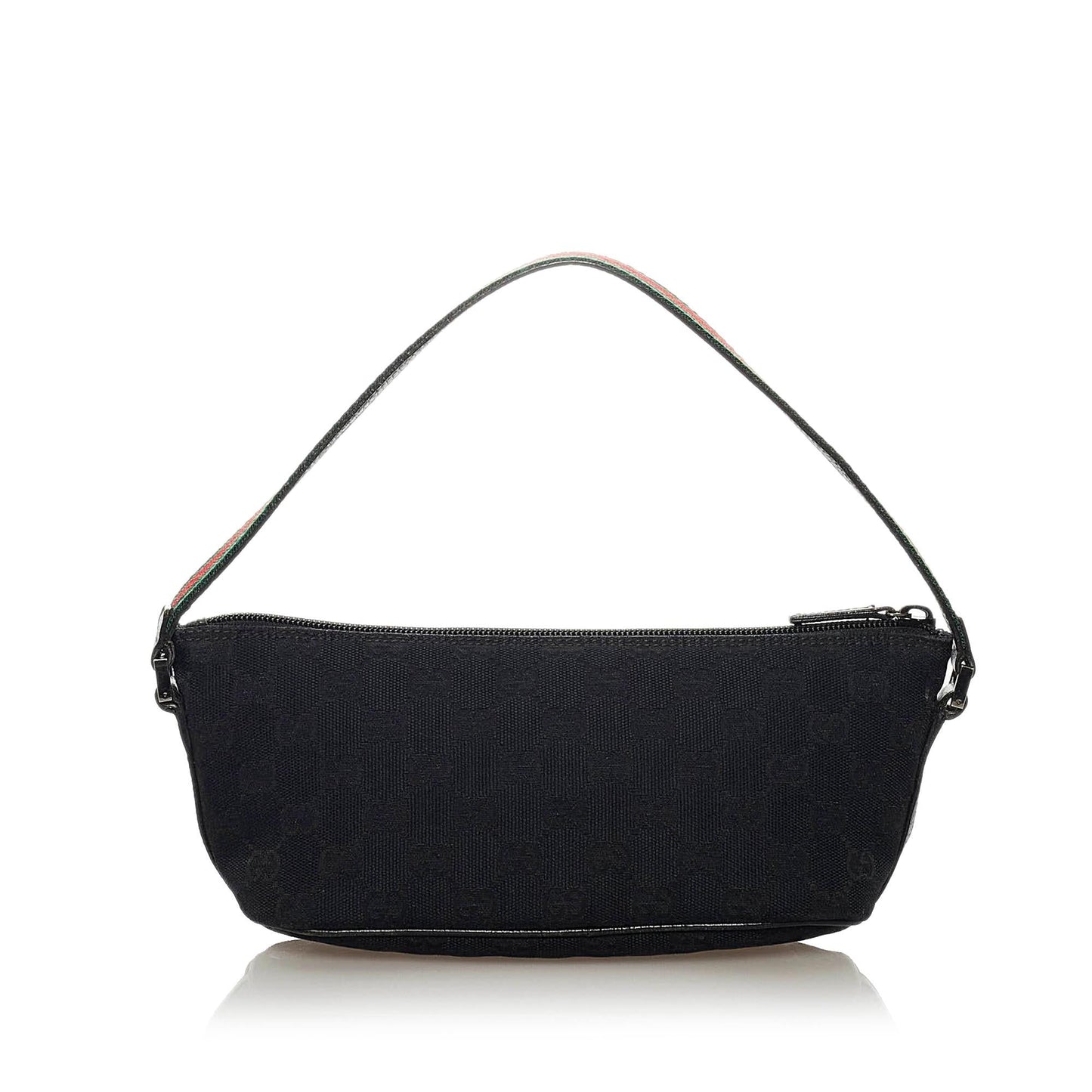 Gucci GG Boat Baguette SHG Canvas Black Handbag 9