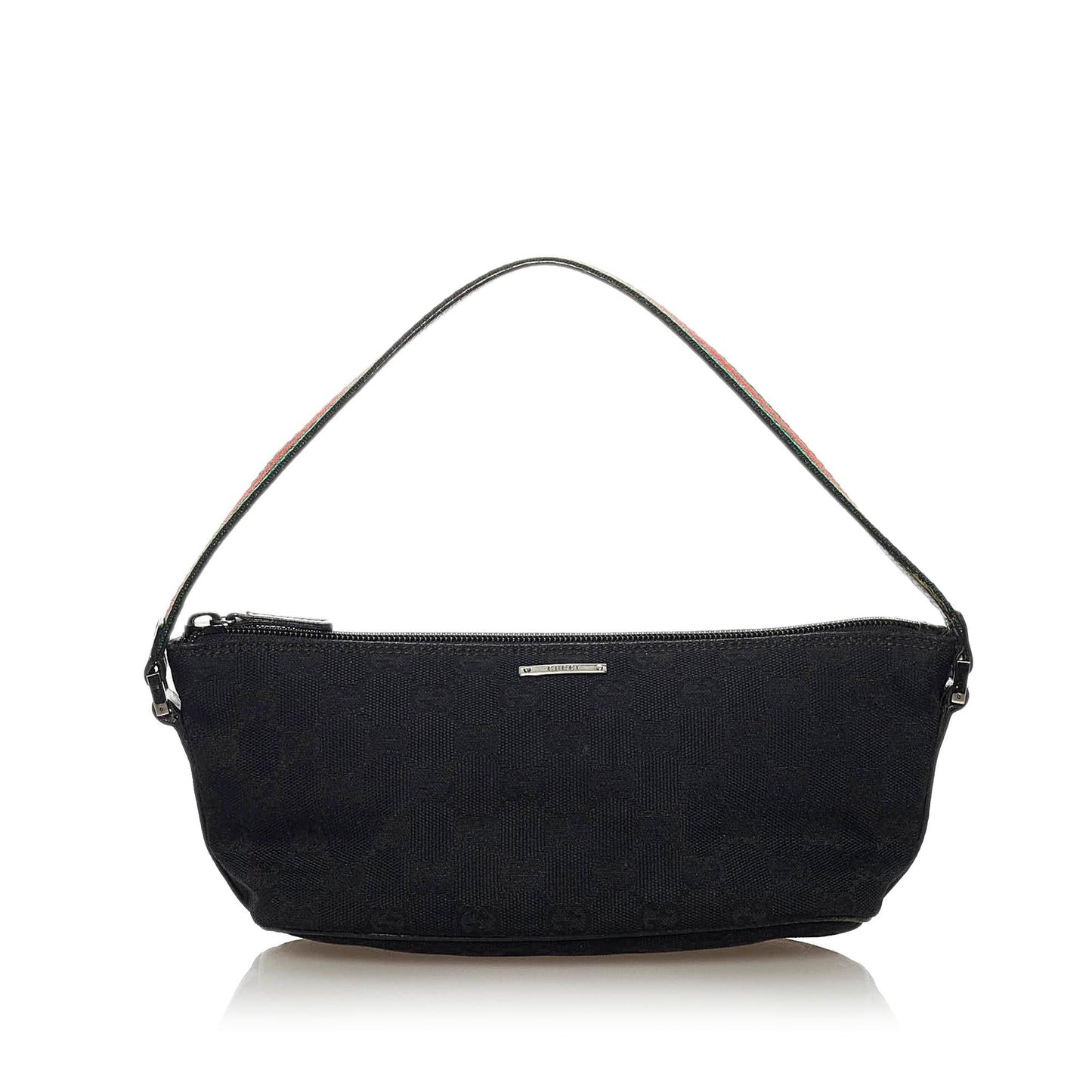 Gucci GG Boat Baguette SHG Canvas Black Handbag 9