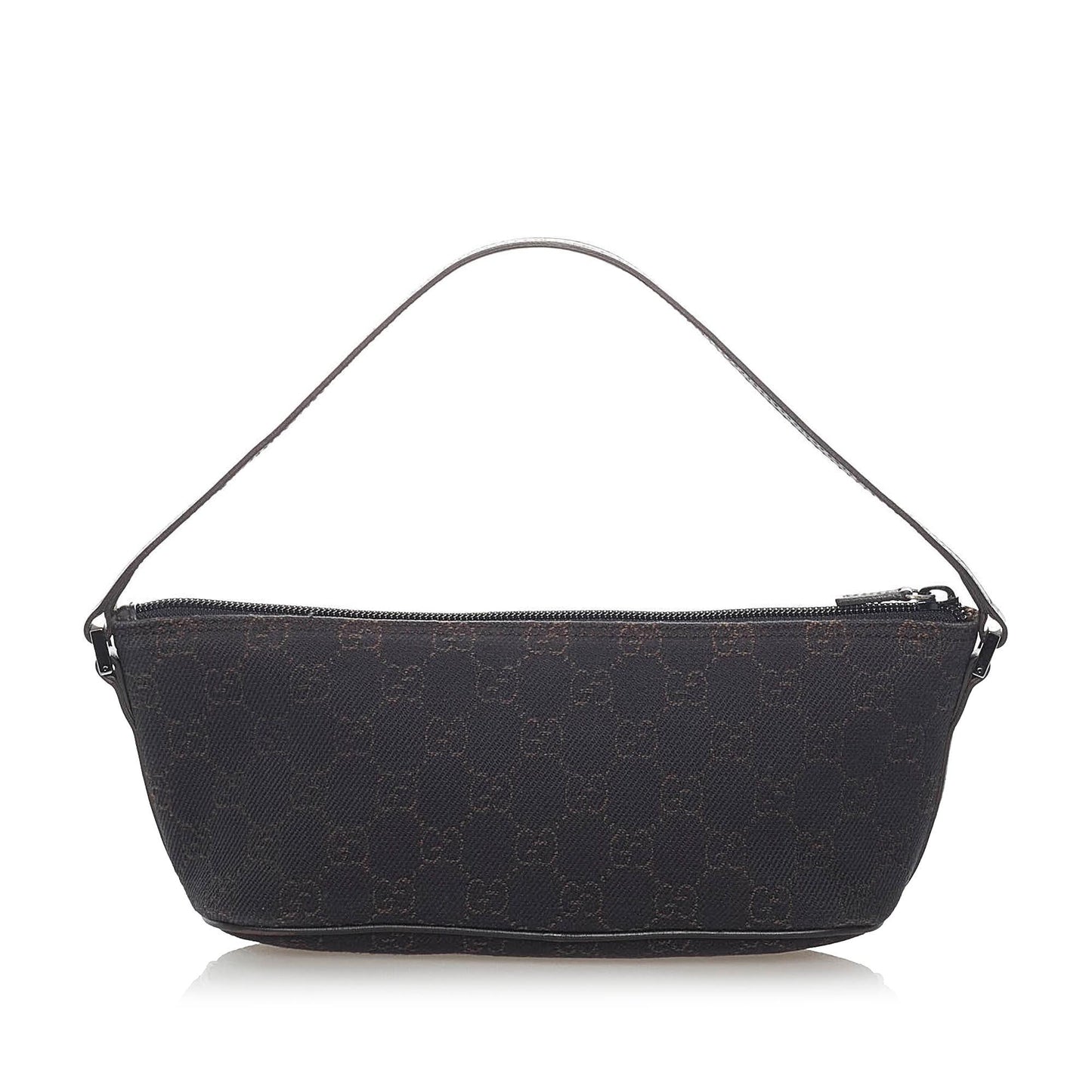 Gucci GG Boat Baguette SHG Canvas Black Handbag 14