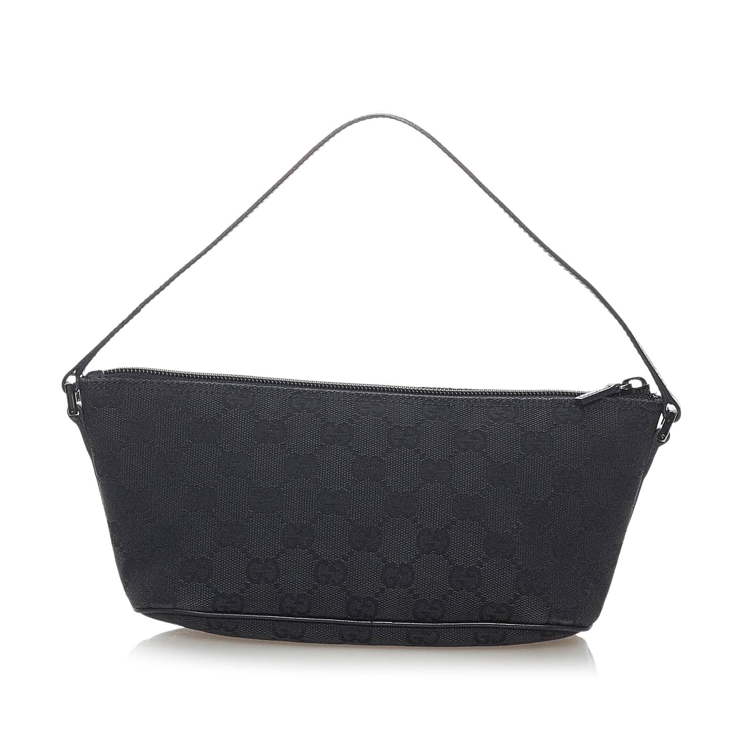 Gucci GG Boat Baguette SHG Canvas Black Handbag 17