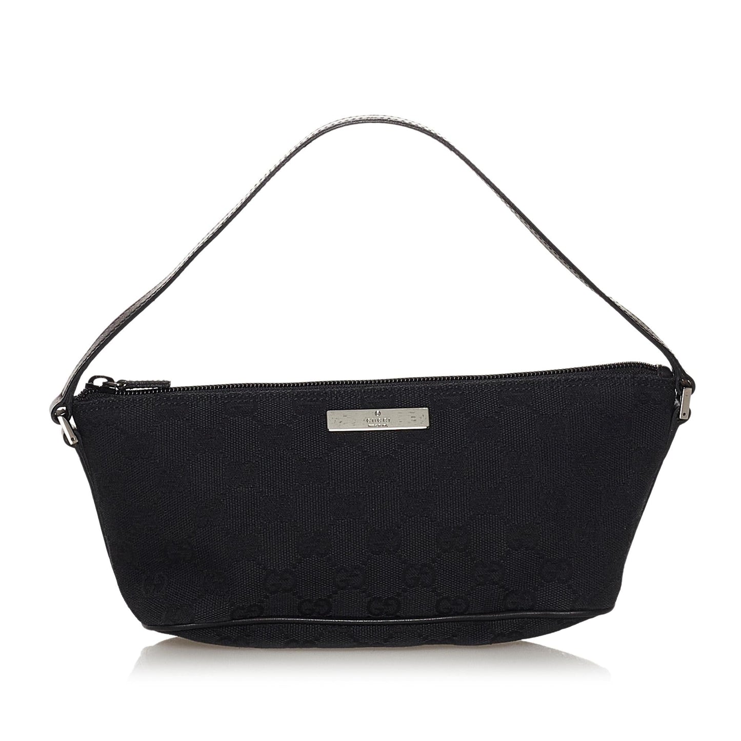 Gucci GG Boat Baguette SHG Canvas Black Handbag 4