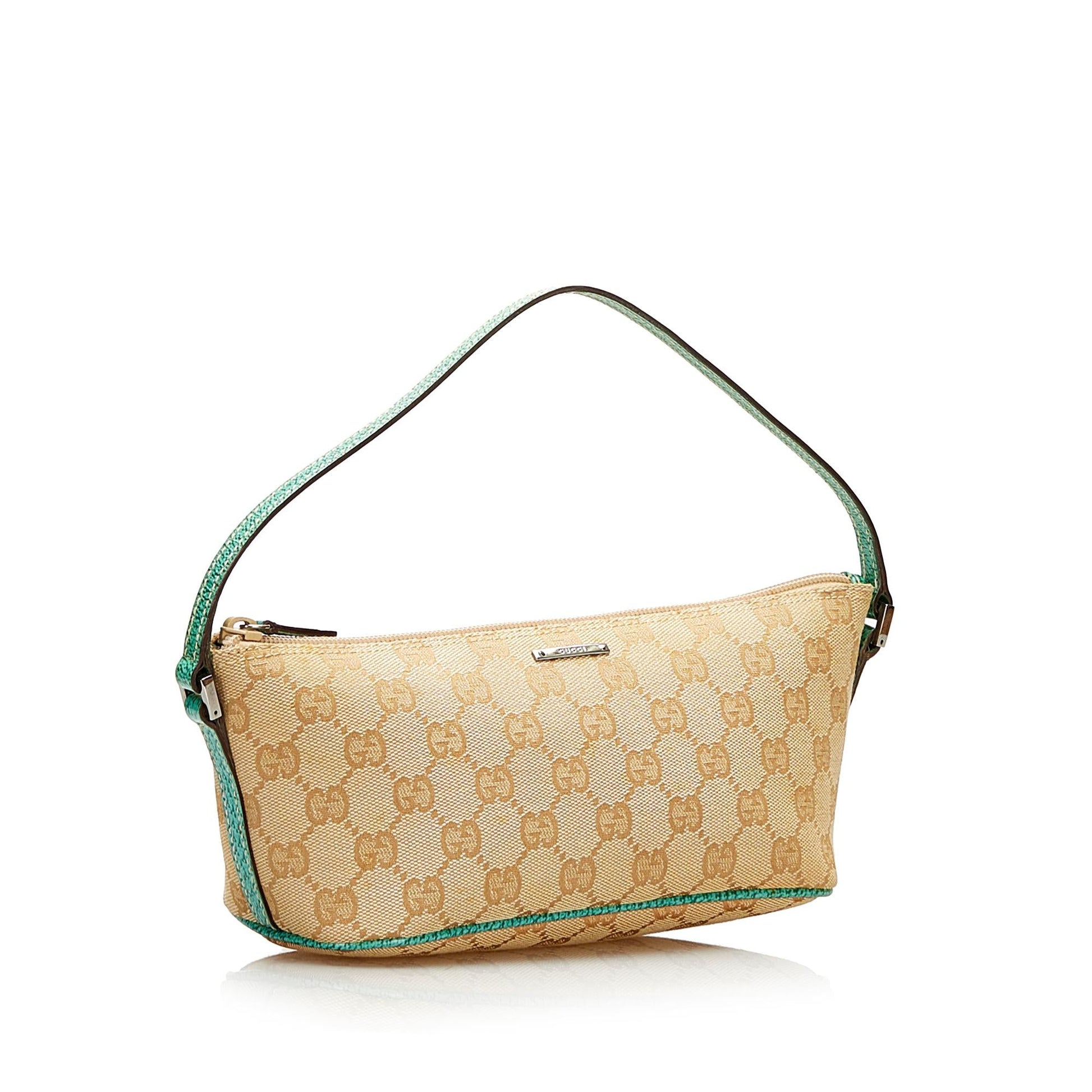 Gucci GG Boat Pochette SHG Canvas Brown Handbag