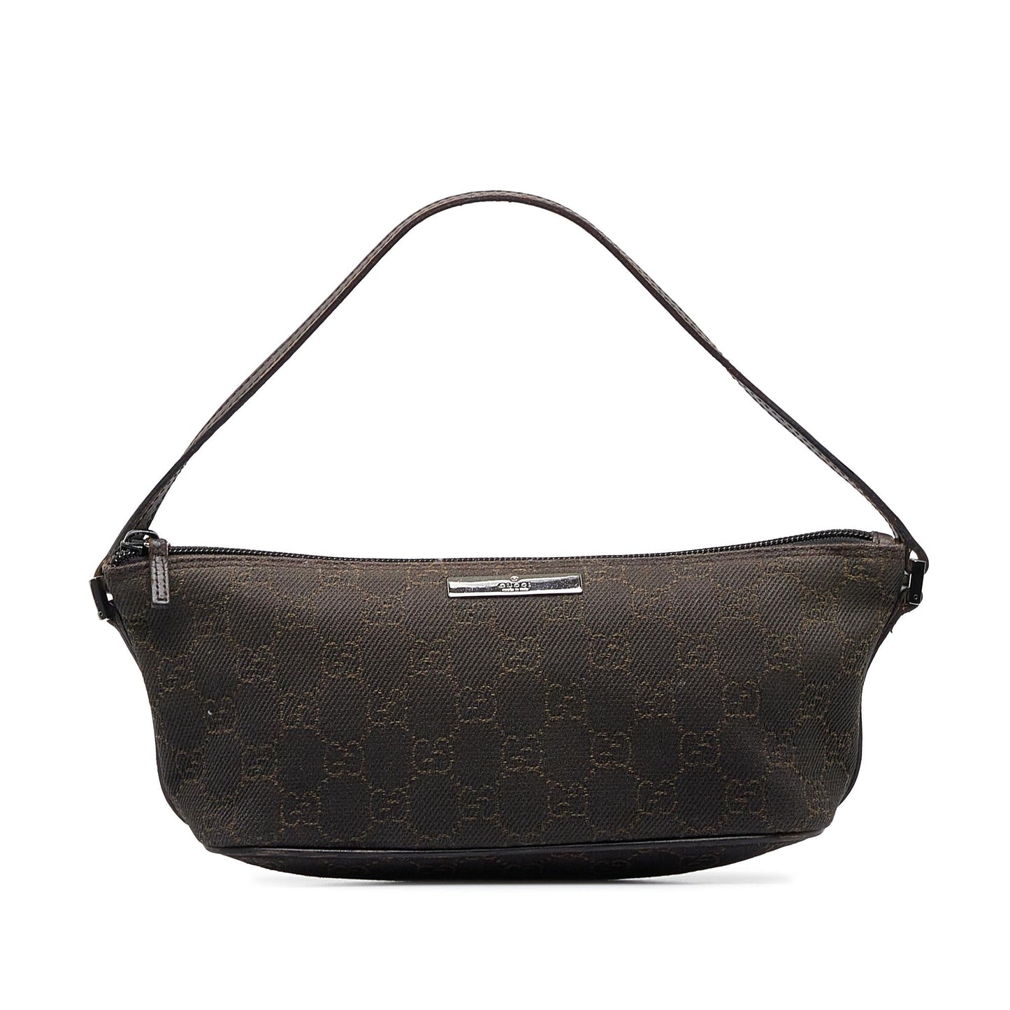 Gucci GG Boat Pochette SHG-nfSEnq Canvas Calf Brown Handbag