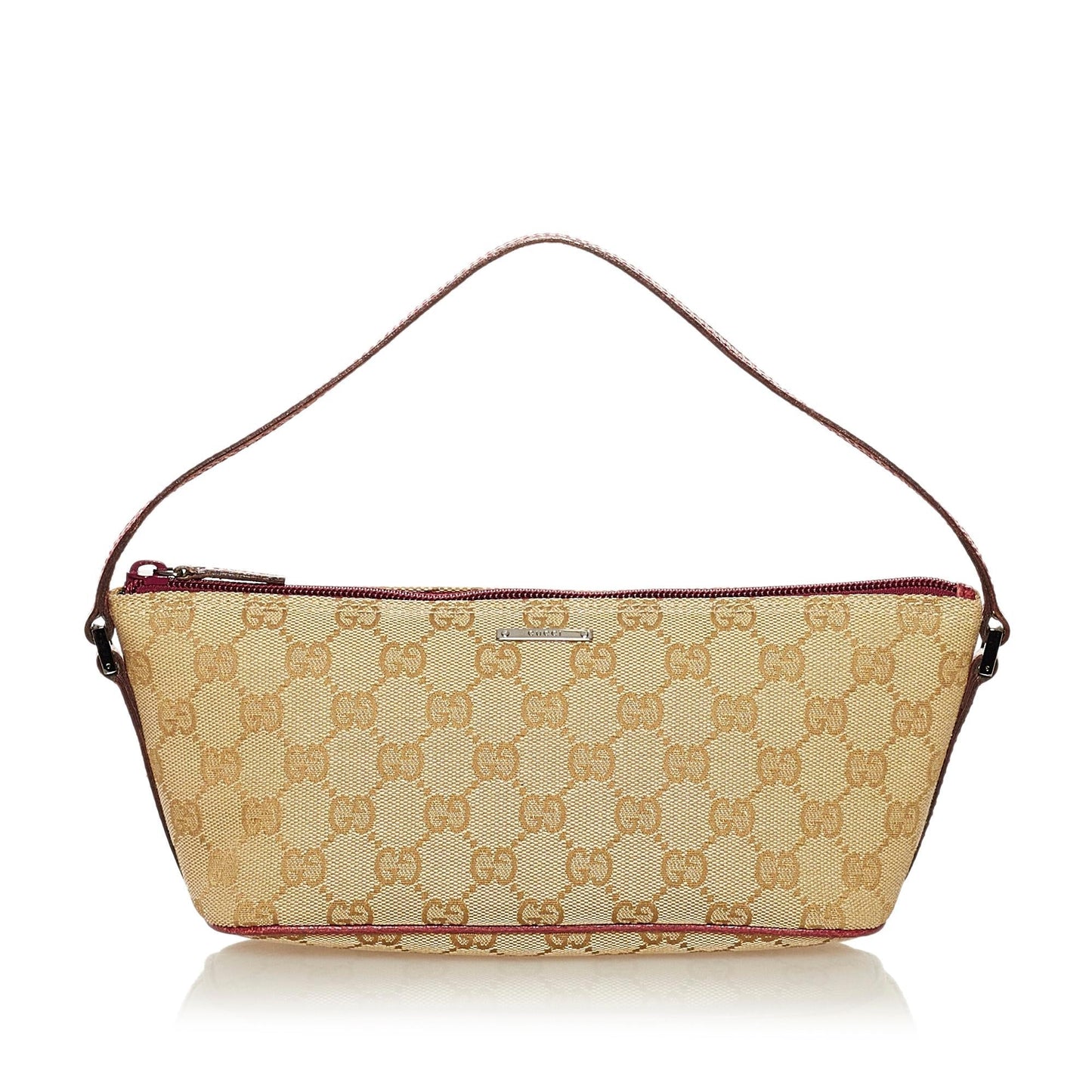 Gucci GG Boat SHG Canvas Brown Handbag