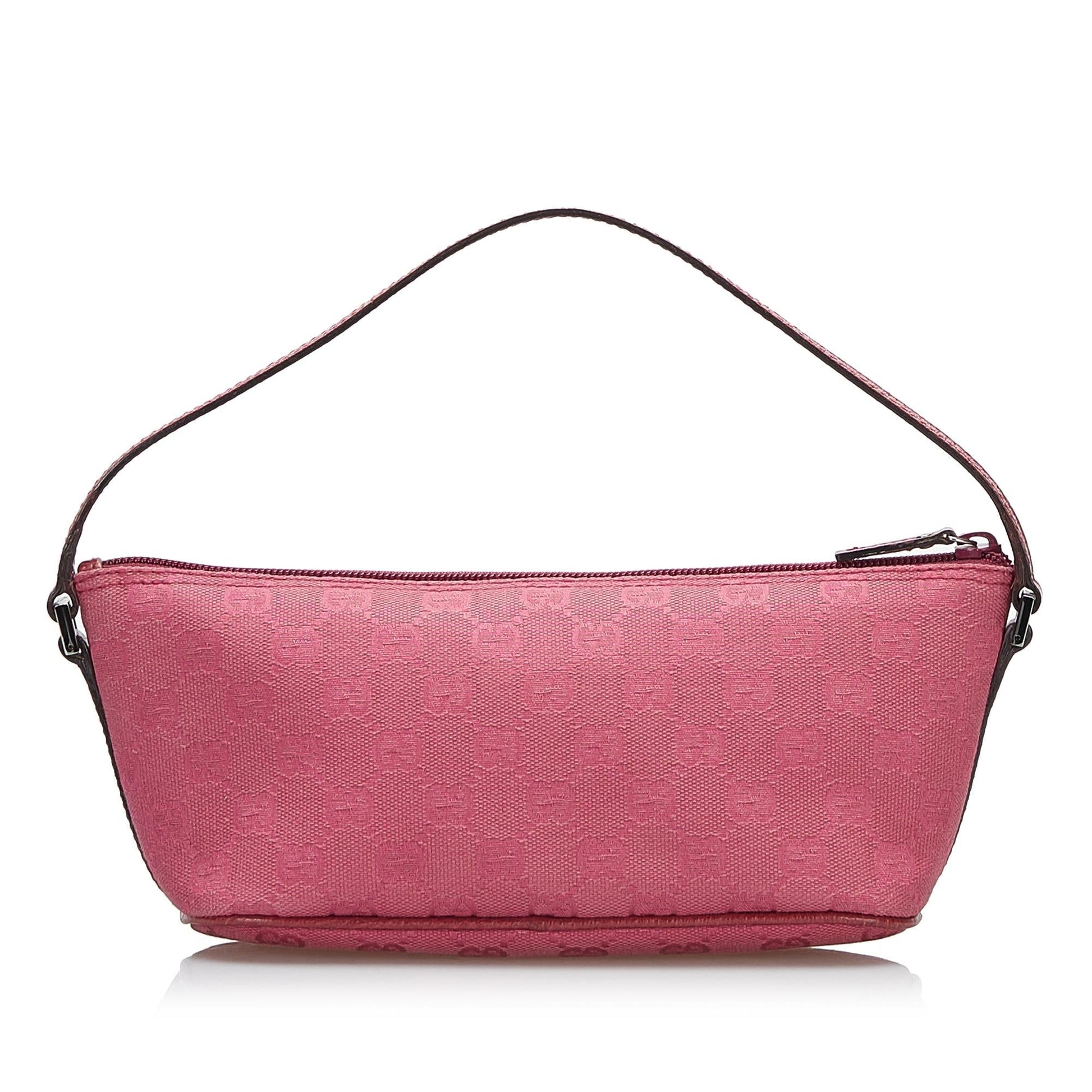 Gucci GG Boat SHG-xXbdBH Canvas Pink Handbag