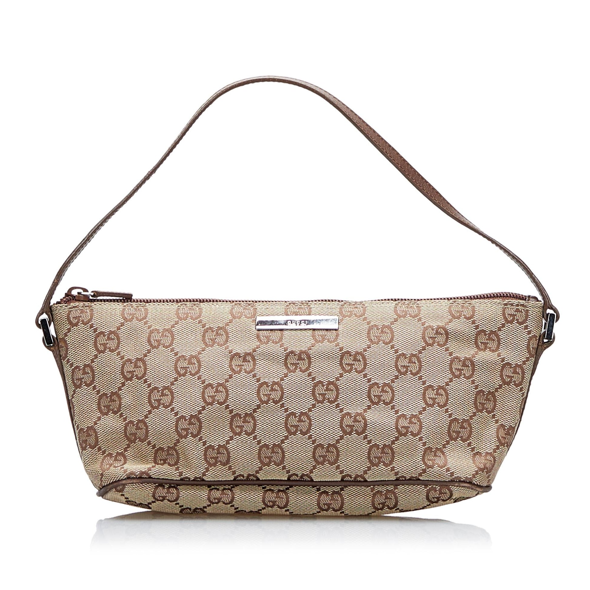 Gucci GG Boat SHG-yY77f6 Canvas Brown Handbag