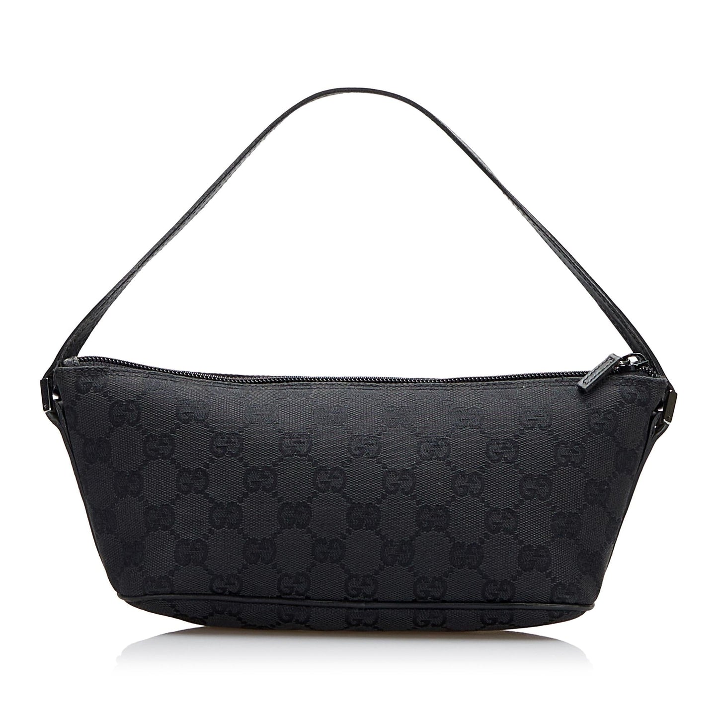 Gucci GG Boat SHG-WT5dDi Canvas Calf Black Handbag