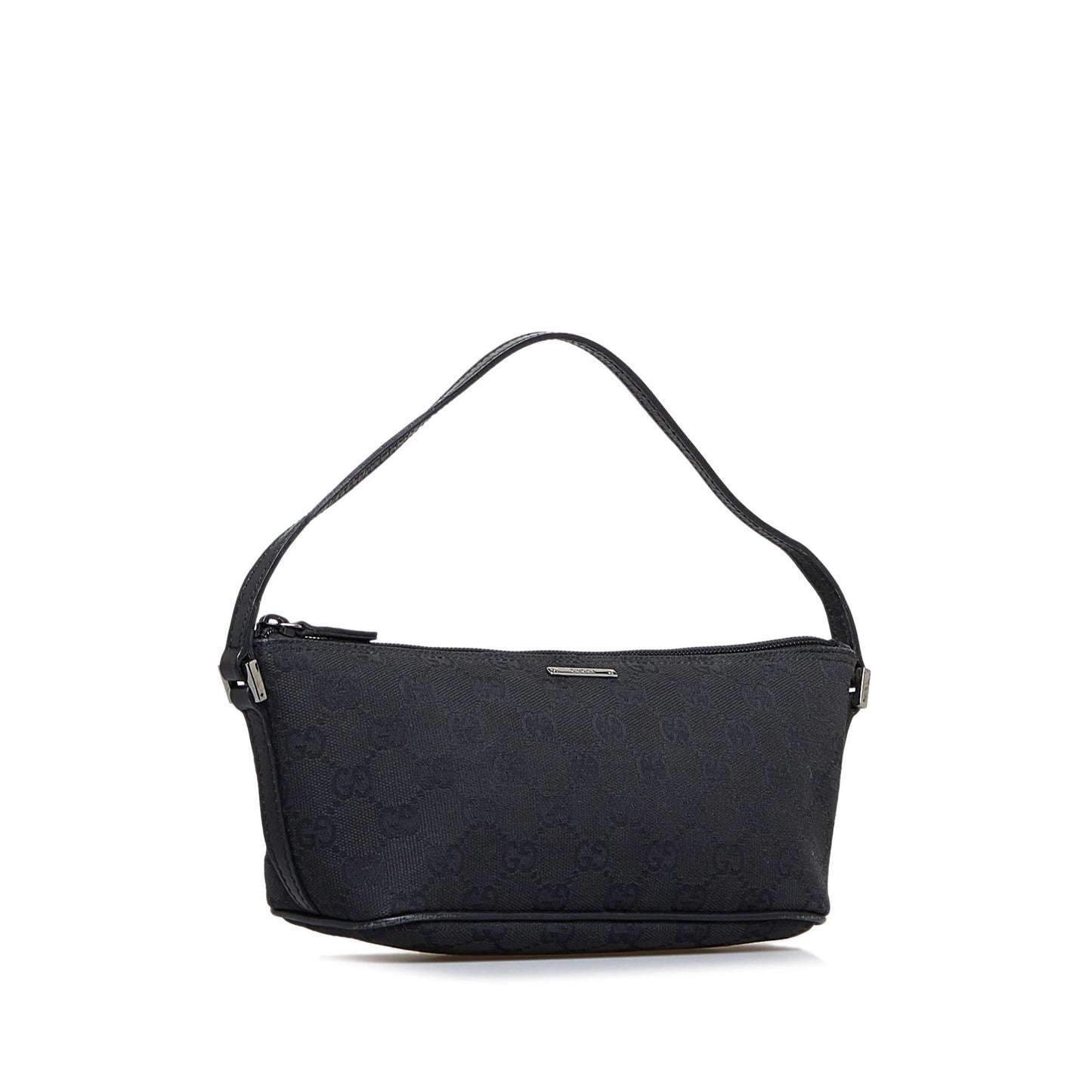 Gucci GG Boat SHG-fYG6OS Canvas Calf Black Handbag