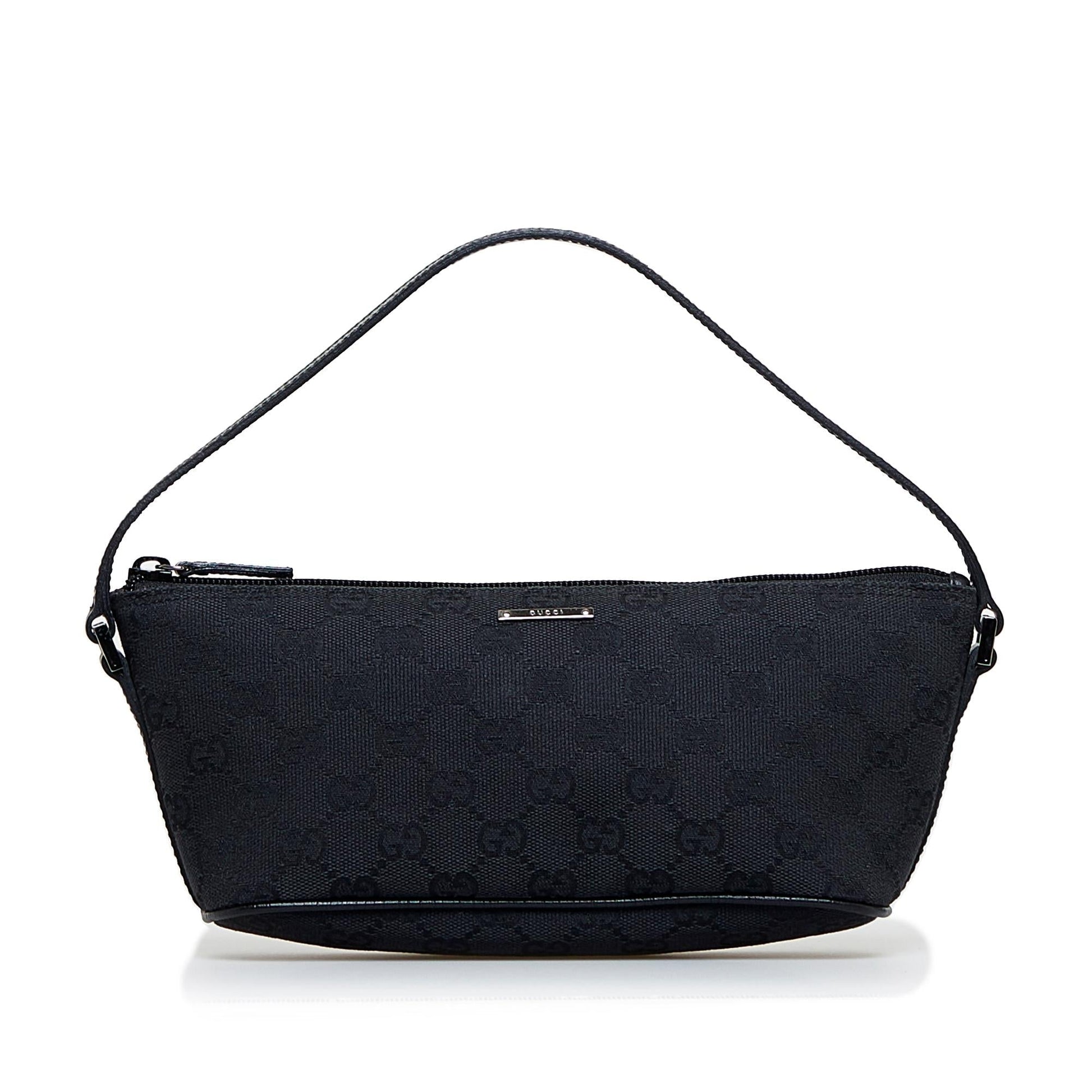 Gucci GG Boat SHG-bcMwuf Canvas Black Handbag