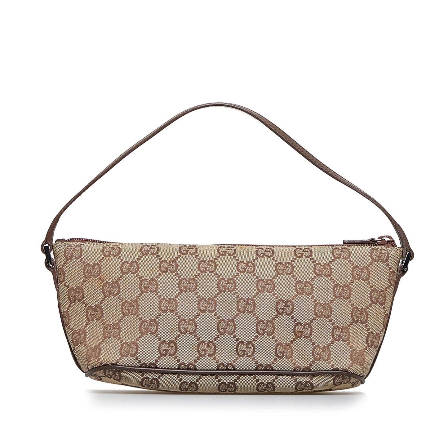 Gucci GG Boat SHG-VYfCJz Canvas Brown Handbag