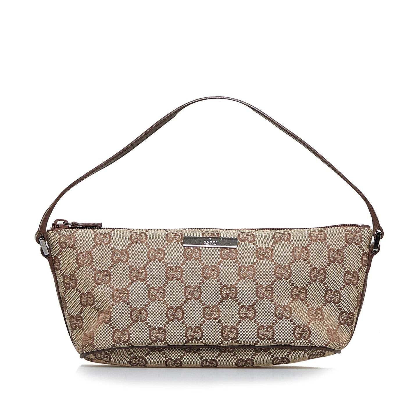 Gucci GG Boat SHG-VYfCJz Canvas Brown Handbag