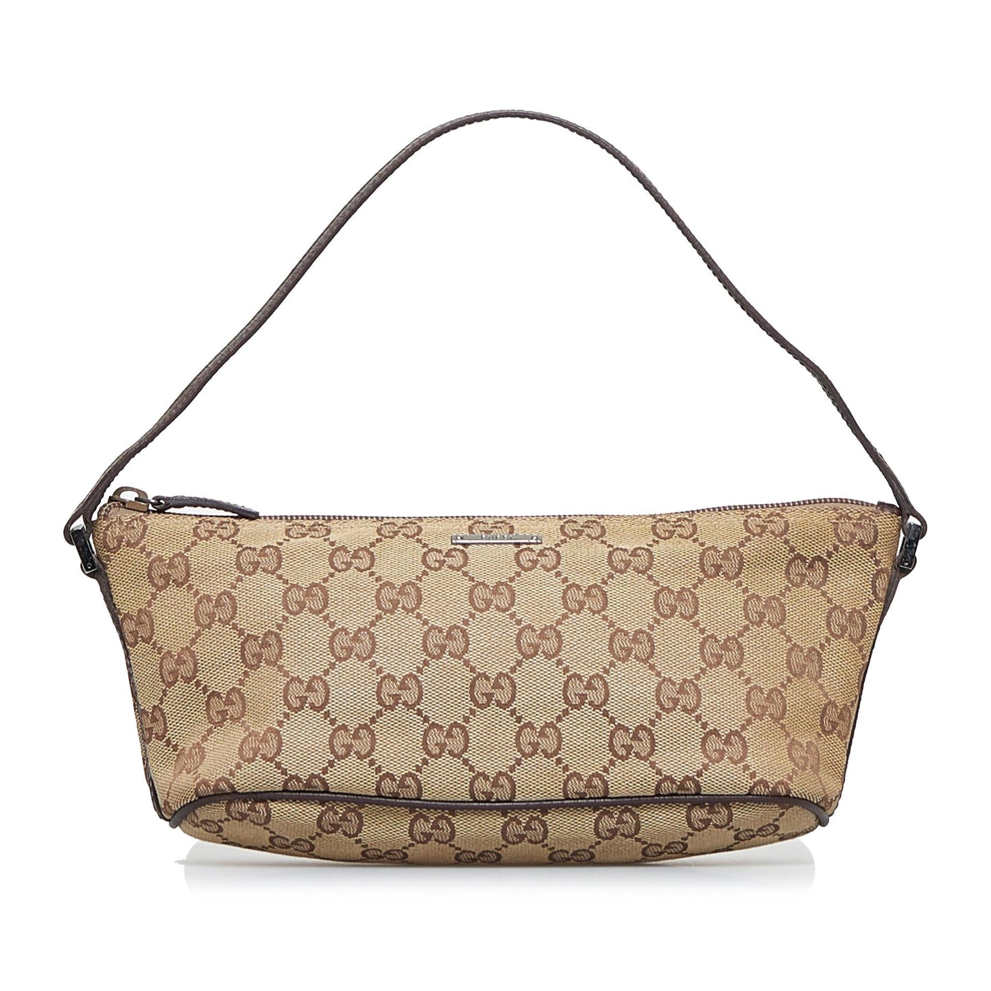 Gucci GG Boat SHG-TyaZM6 Canvas Calf Brown Handbag