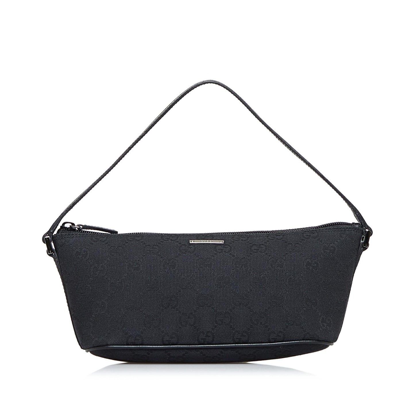 Gucci GG Boat SHG-h8iDk5 Canvas Calf Black Handbag