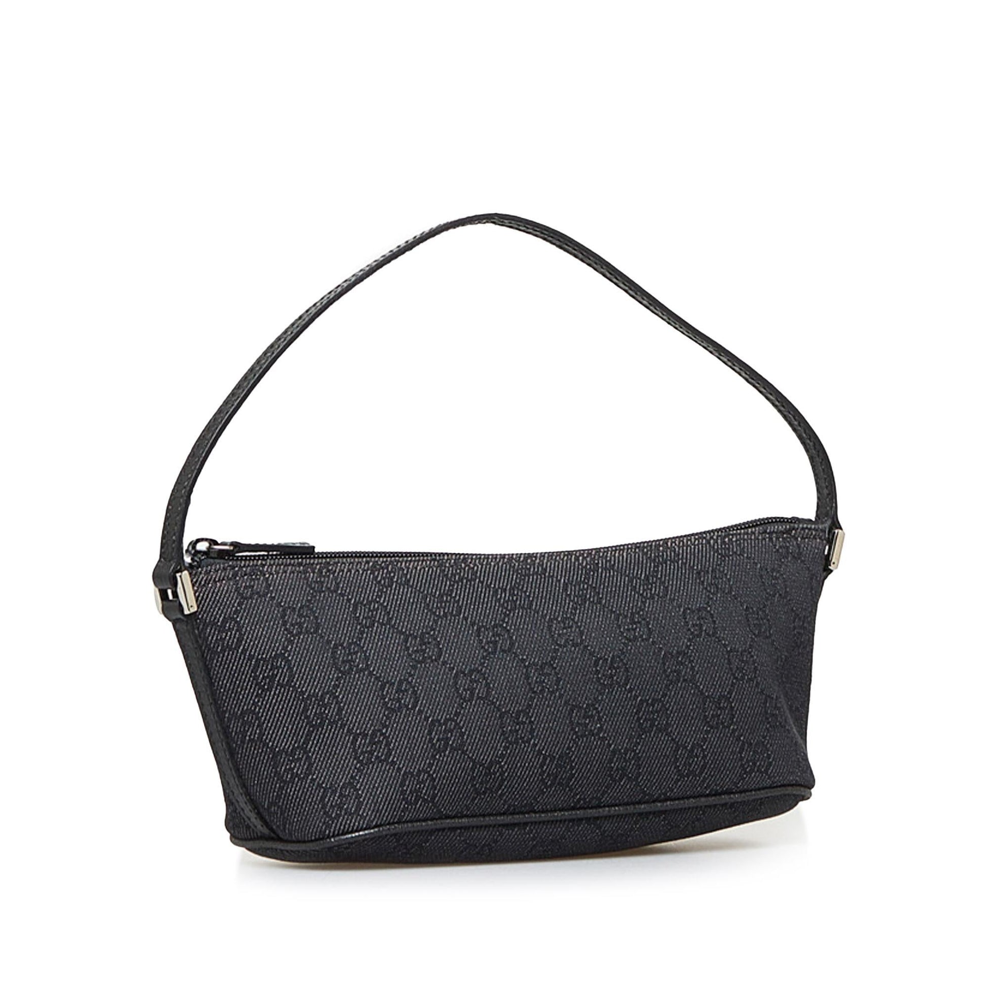 Gucci GG Boat SHG-bMmhWA Canvas Black Handbag