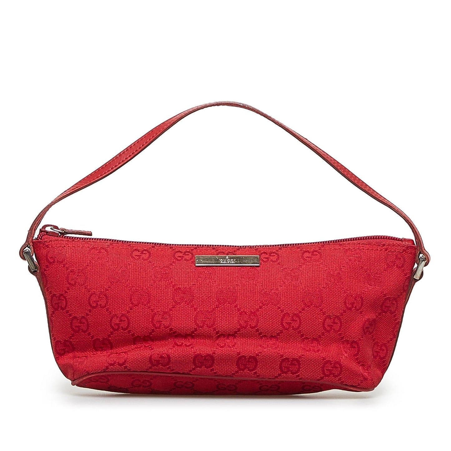Gucci GG Boat SHG-9y6hPe Canvas Red Handbag