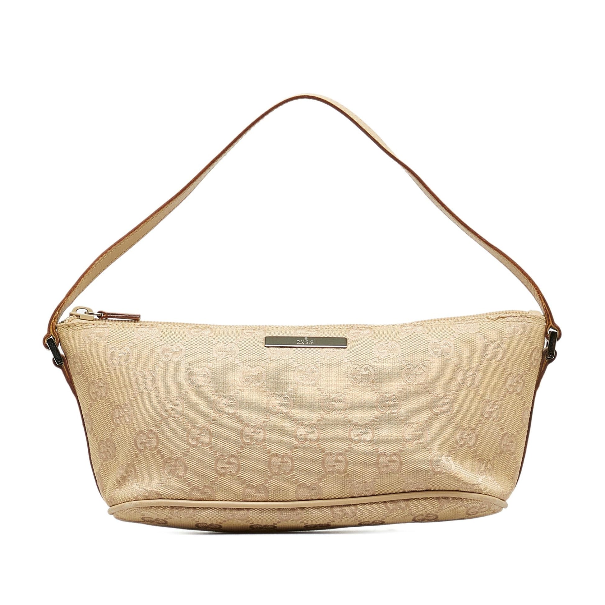 Gucci GG Boat SHG-sQl5q5 Canvas Brown Handbag