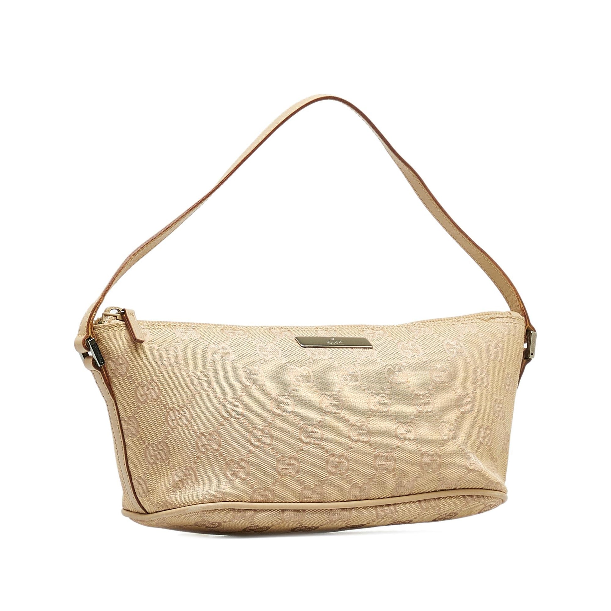 Gucci GG Boat SHG-sQl5q5 Canvas Brown Handbag