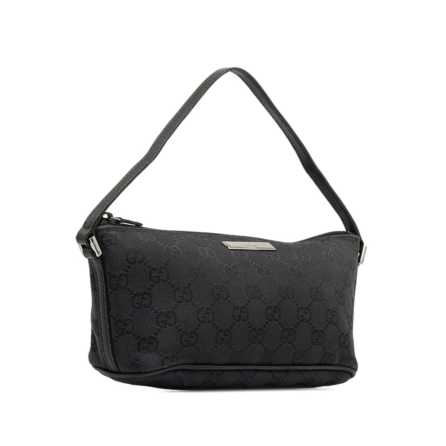Gucci GG Boat SHG-UoK7rr Canvas Black Handbag