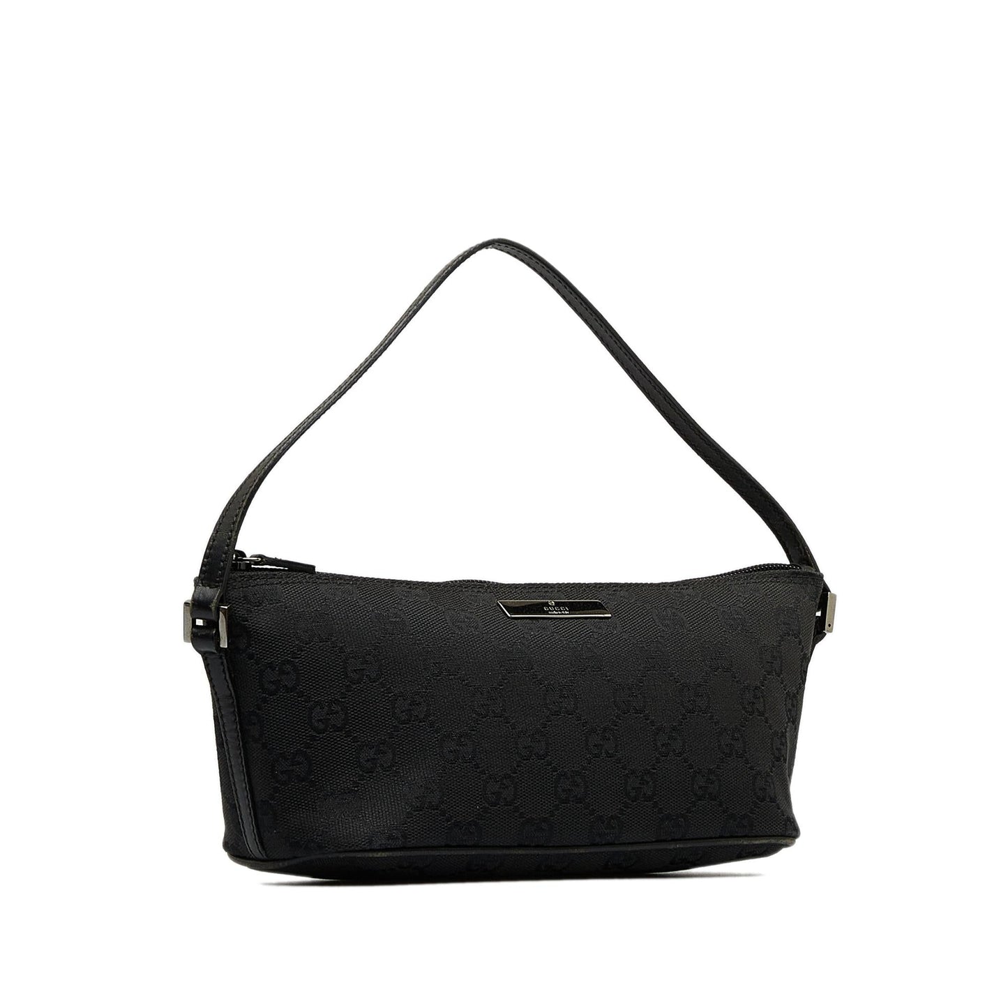 Gucci GG Boat SHG-3ZPDWZ Canvas Calf Black Handbag