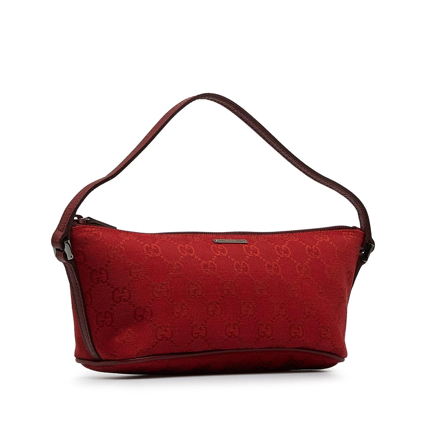 Gucci GG Boat SHG-AcellQ Canvas Red Handbag