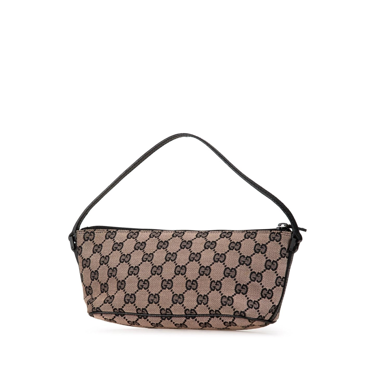 Gucci GG Boat SHG-KthoJm Canvas Calf Brown Shoulder Bag