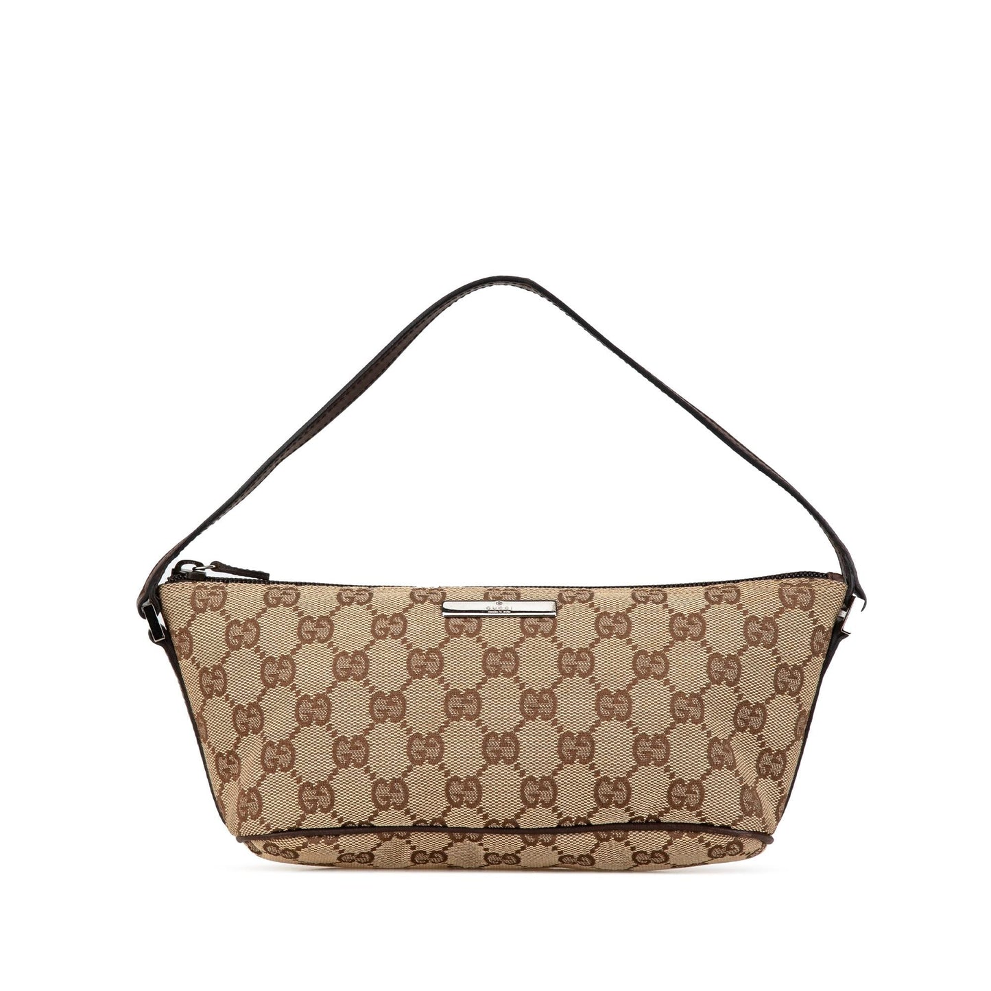 Gucci GG Boat SHG-xJmuQU Canvas Calf Brown Shoulder Bag