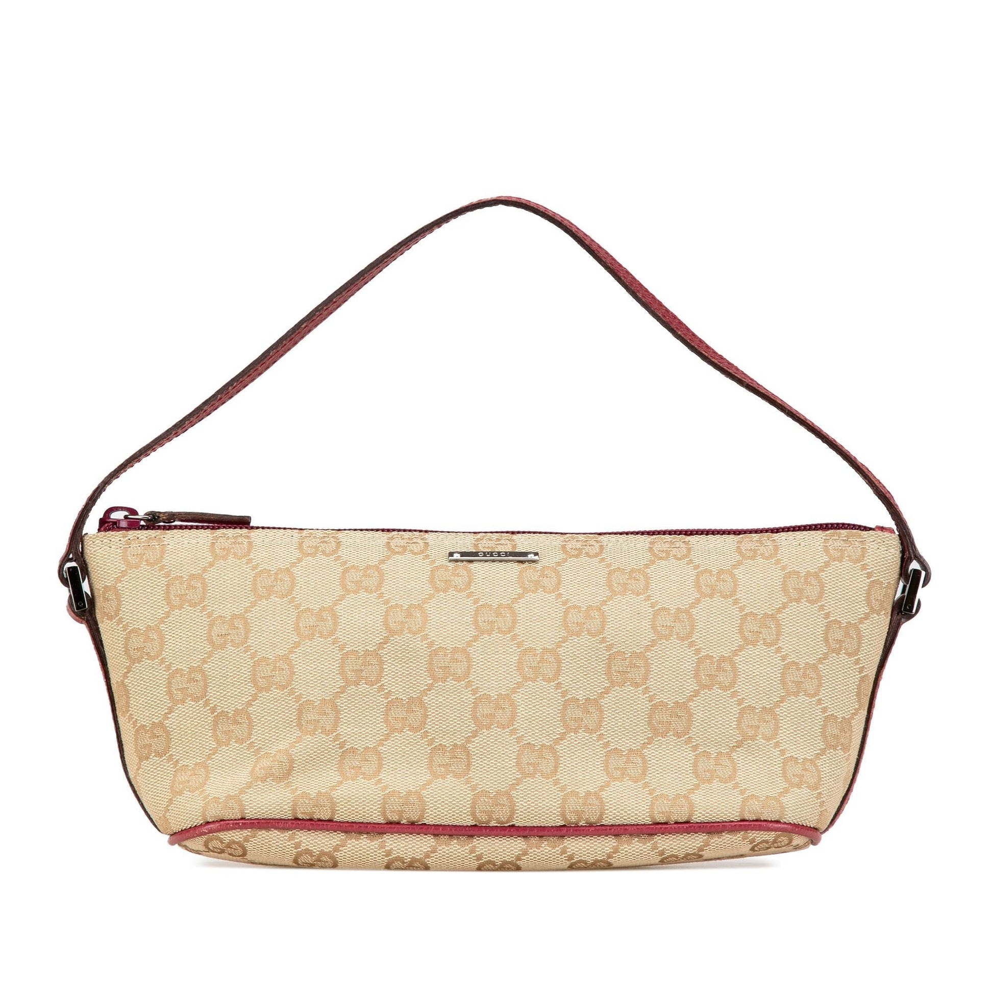 Gucci GG Boat SHG-JtzSQh Canvas Brown Shoulder Bag