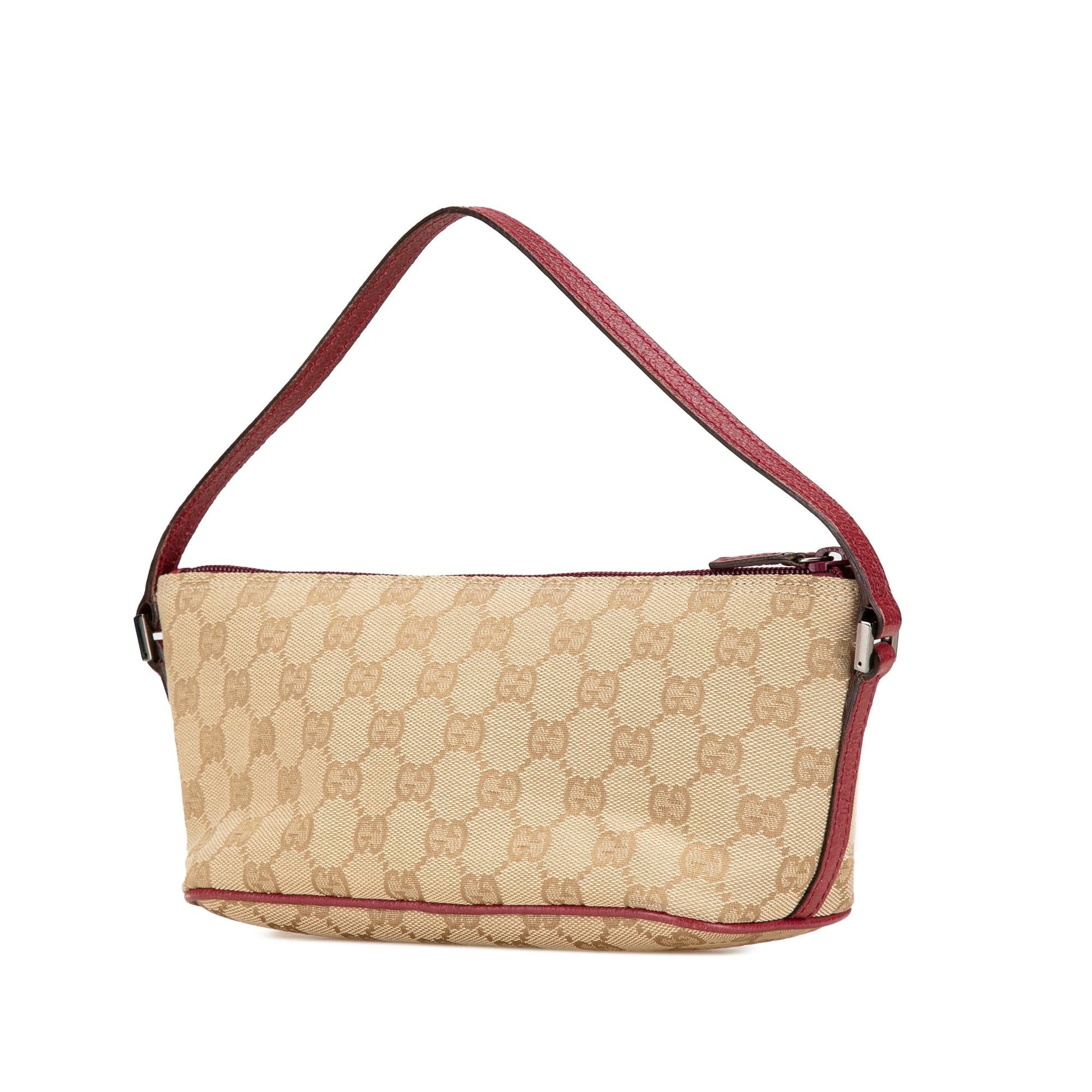 Gucci GG Boat SHG-JtzSQh Canvas Brown Shoulder Bag