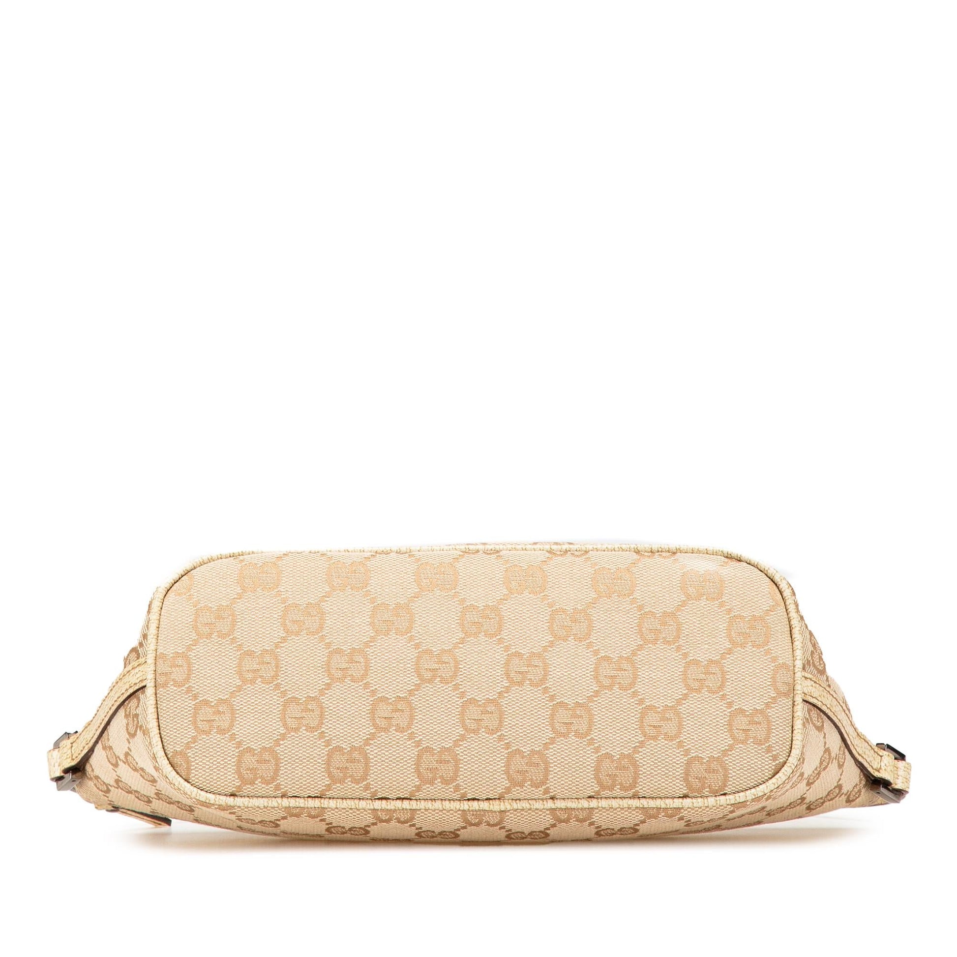Gucci GG Boat Canvas Calf Brown Shoulder Bag