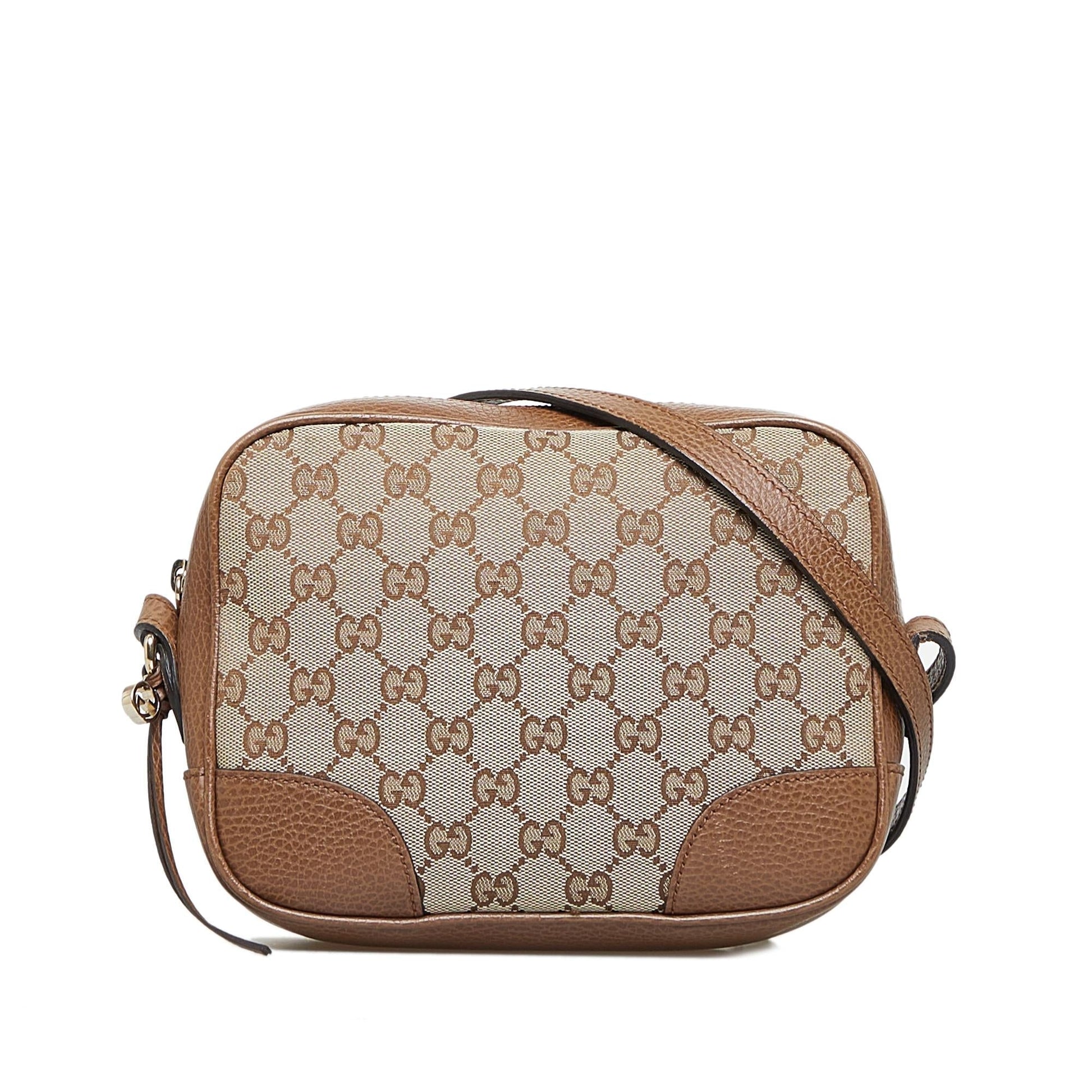Gucci GG Bree SHG-JiR4i2 Canvas Calf Brown Crossbody Bag