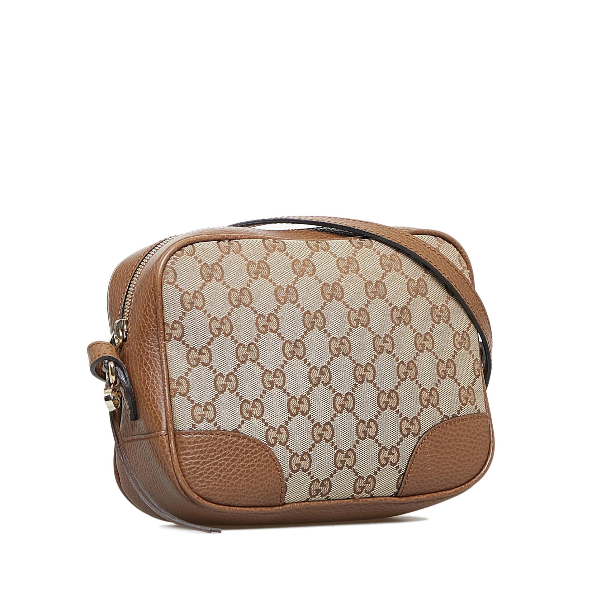 Gucci GG Bree SHG-JiR4i2 Canvas Calf Brown Crossbody Bag