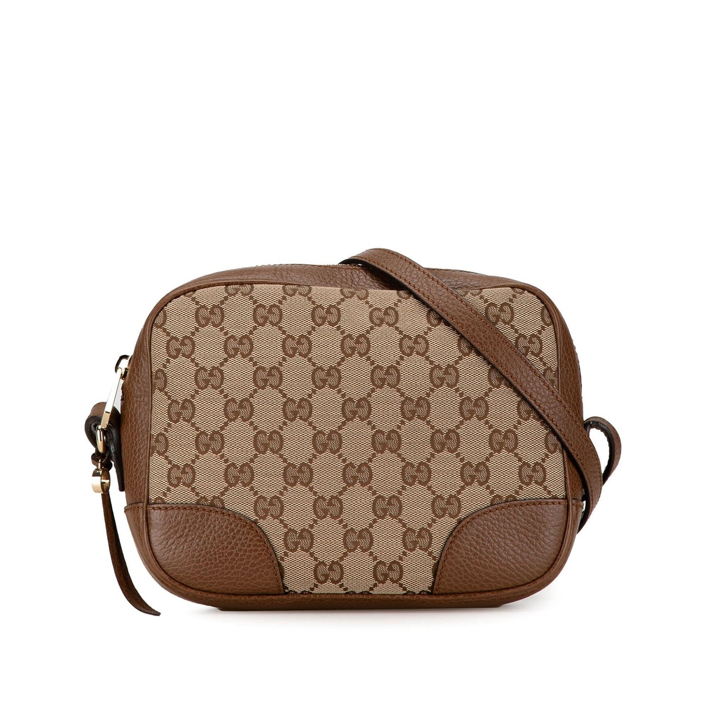 Gucci GG Bree SHG-6tx3cw Canvas Calf Brown Crossbody Bag