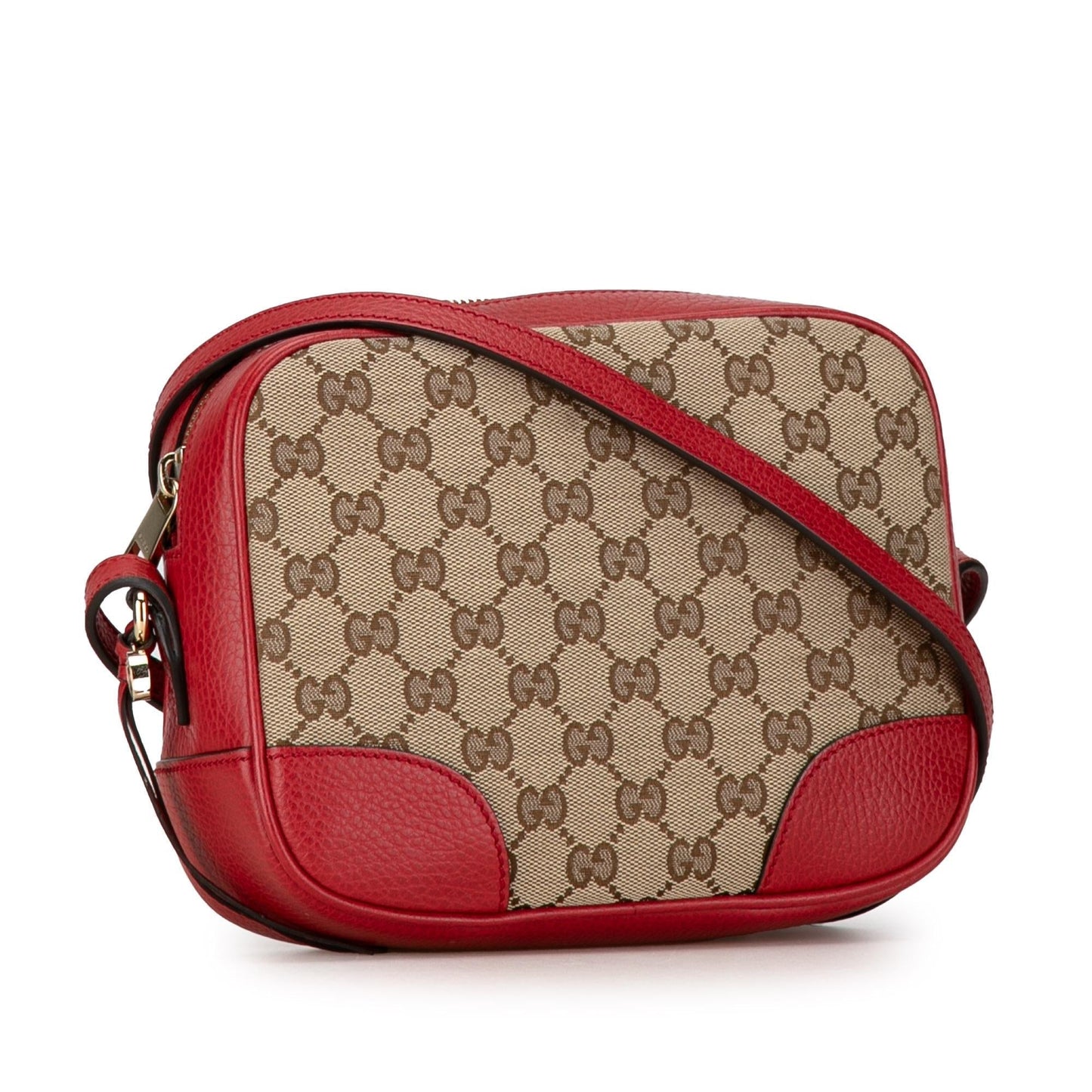 Gucci GG Bree SHG-dZwGU2 Canvas Calf Brown Red Crossbody Bag