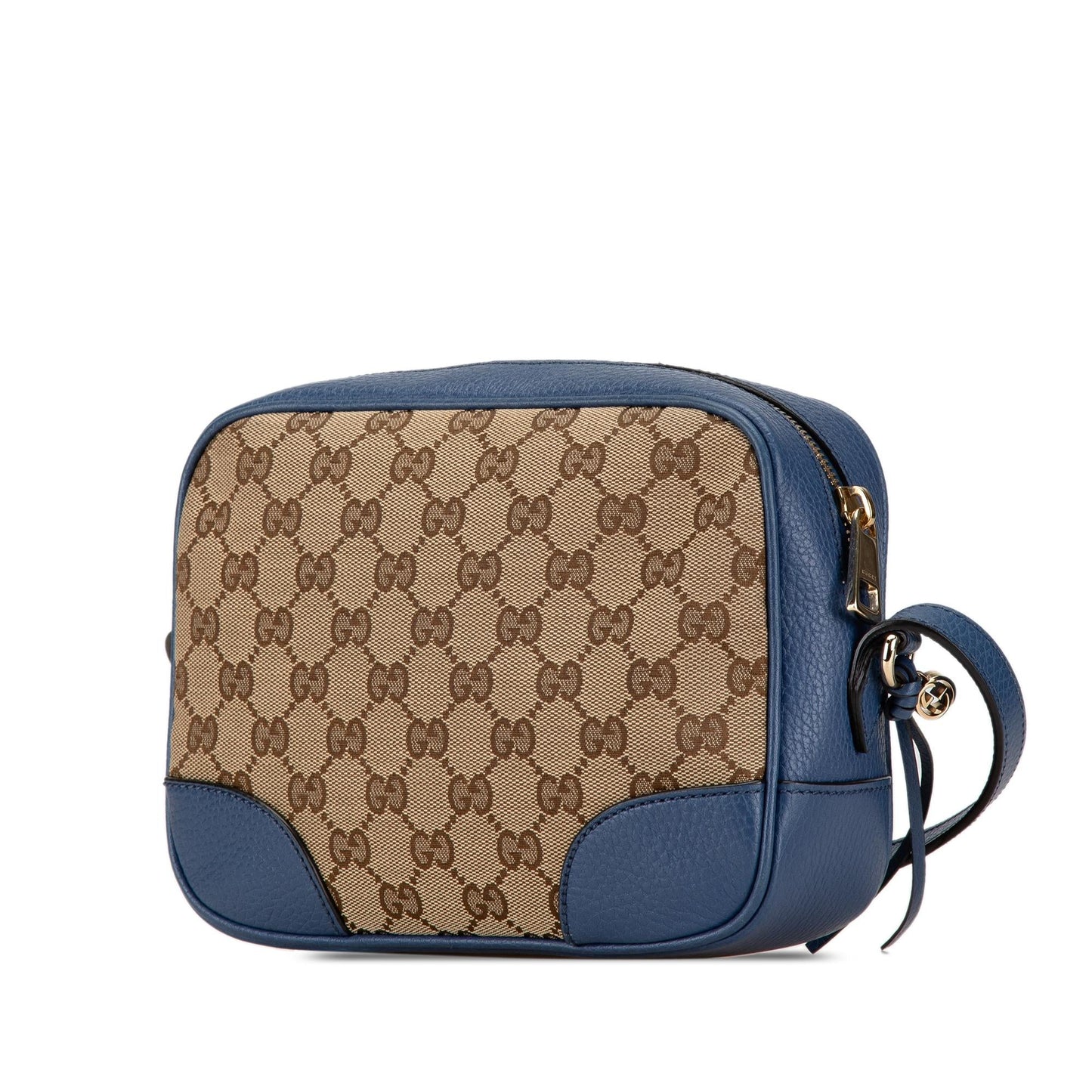 Gucci GG Bree SHG-7cQ2MN Canvas Calf Brown Blue Crossbody Bag