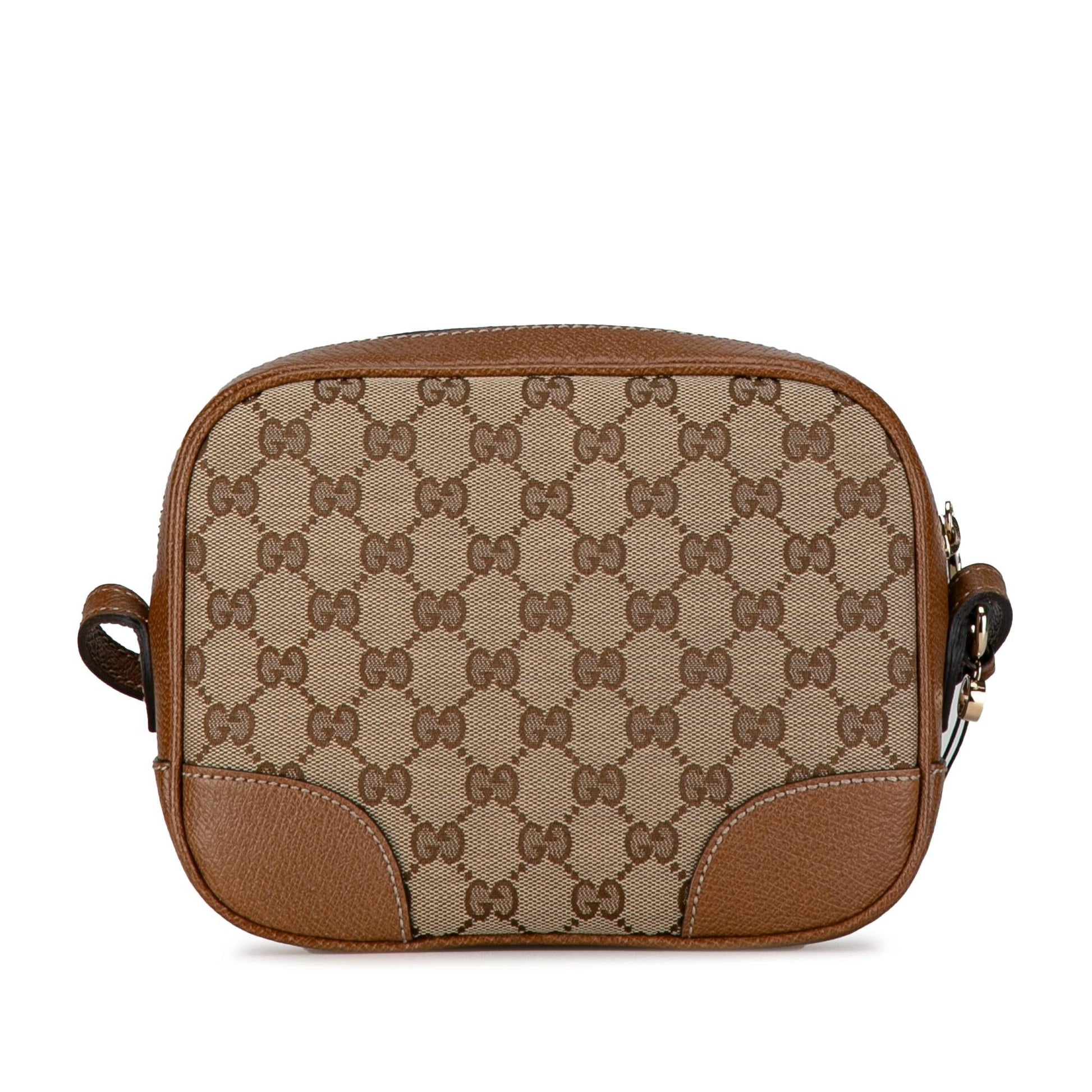 Gucci GG Bree SHG-tbpSh1 Canvas Calf Brown Crossbody Bag
