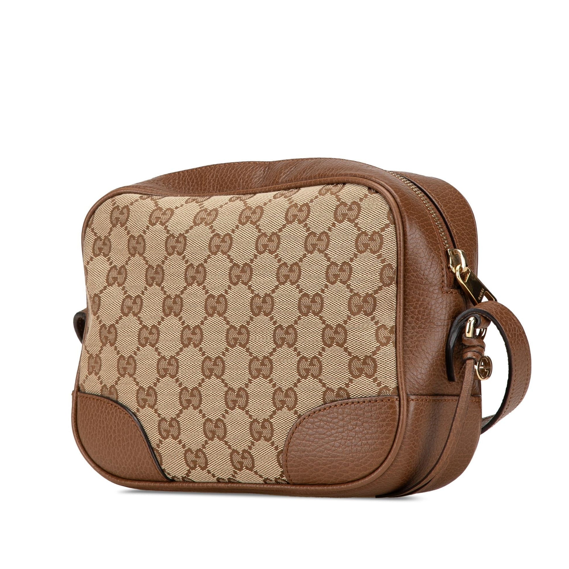 Gucci GG Bree Canvas Calf Brown Crossbody Bag Crossbody 4