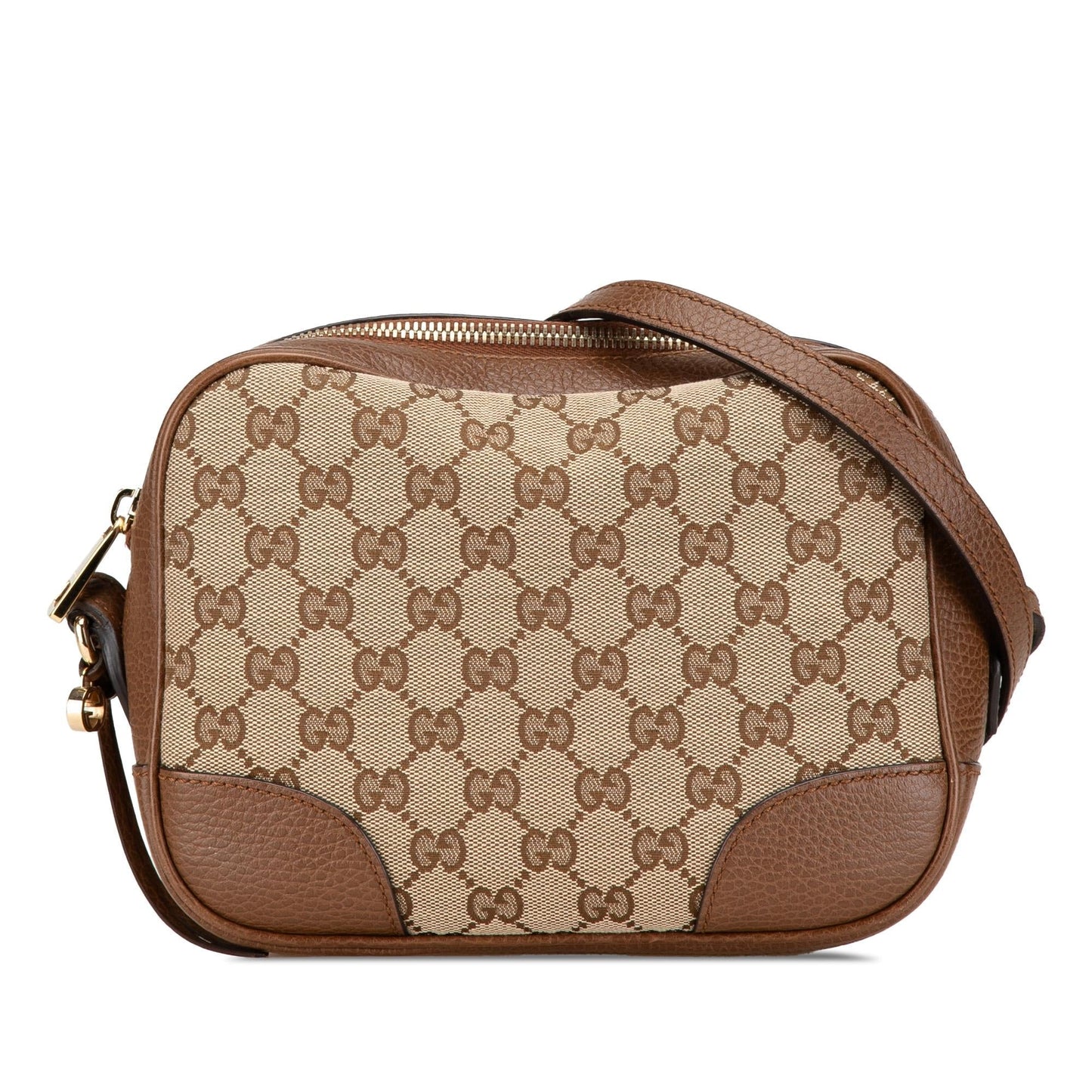 Gucci GG Bree Canvas Calf Brown Crossbody Bag