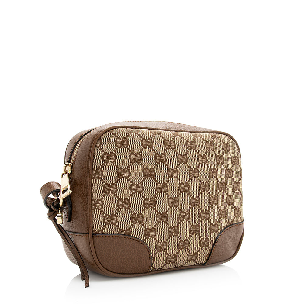 Gucci GG Bree Messenger SHF-JmL6zI Leather Canvas Brown Beige Shoulder Bag